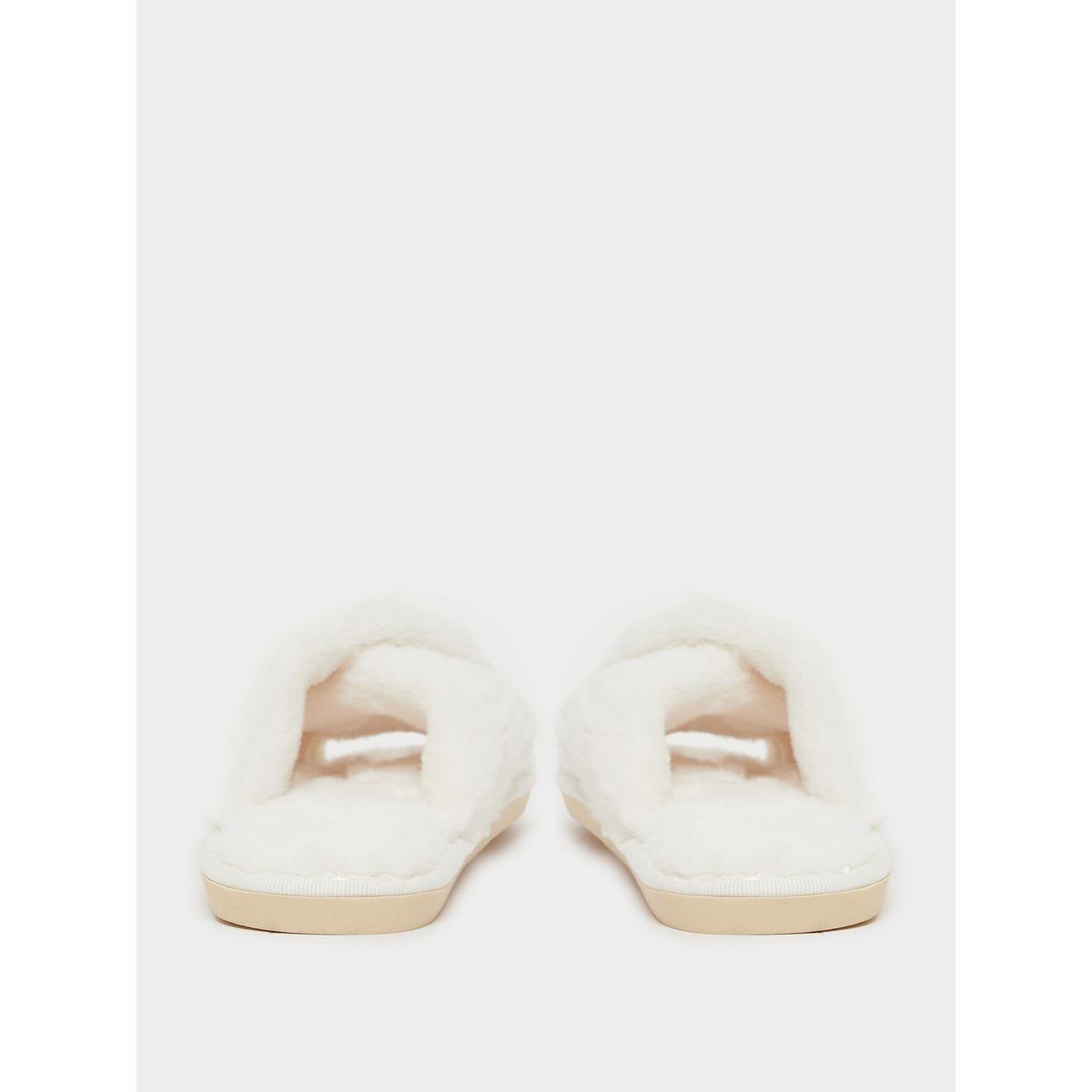 Styli Criss Cross Strap Fluffy Bedroom Slippers-women-shoes-bedroomslippers-image-5
