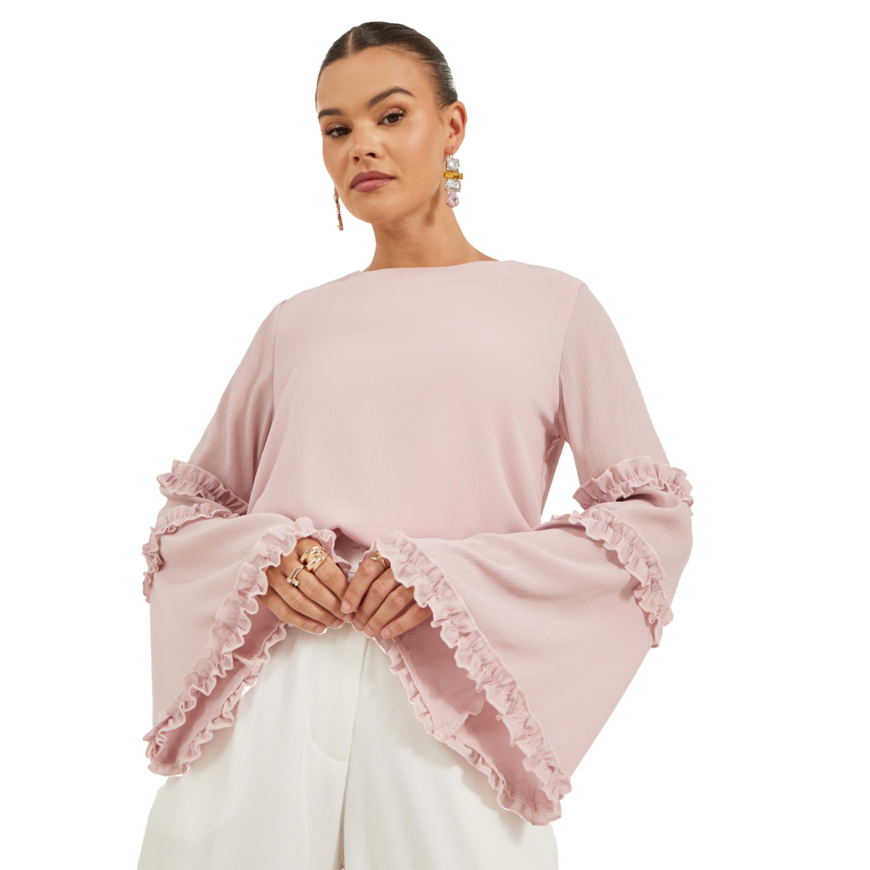 Take Two Flounce Long Sleeve Ruffled Detail Top-women-clothing-shirtsandblouses-blouses-image-1