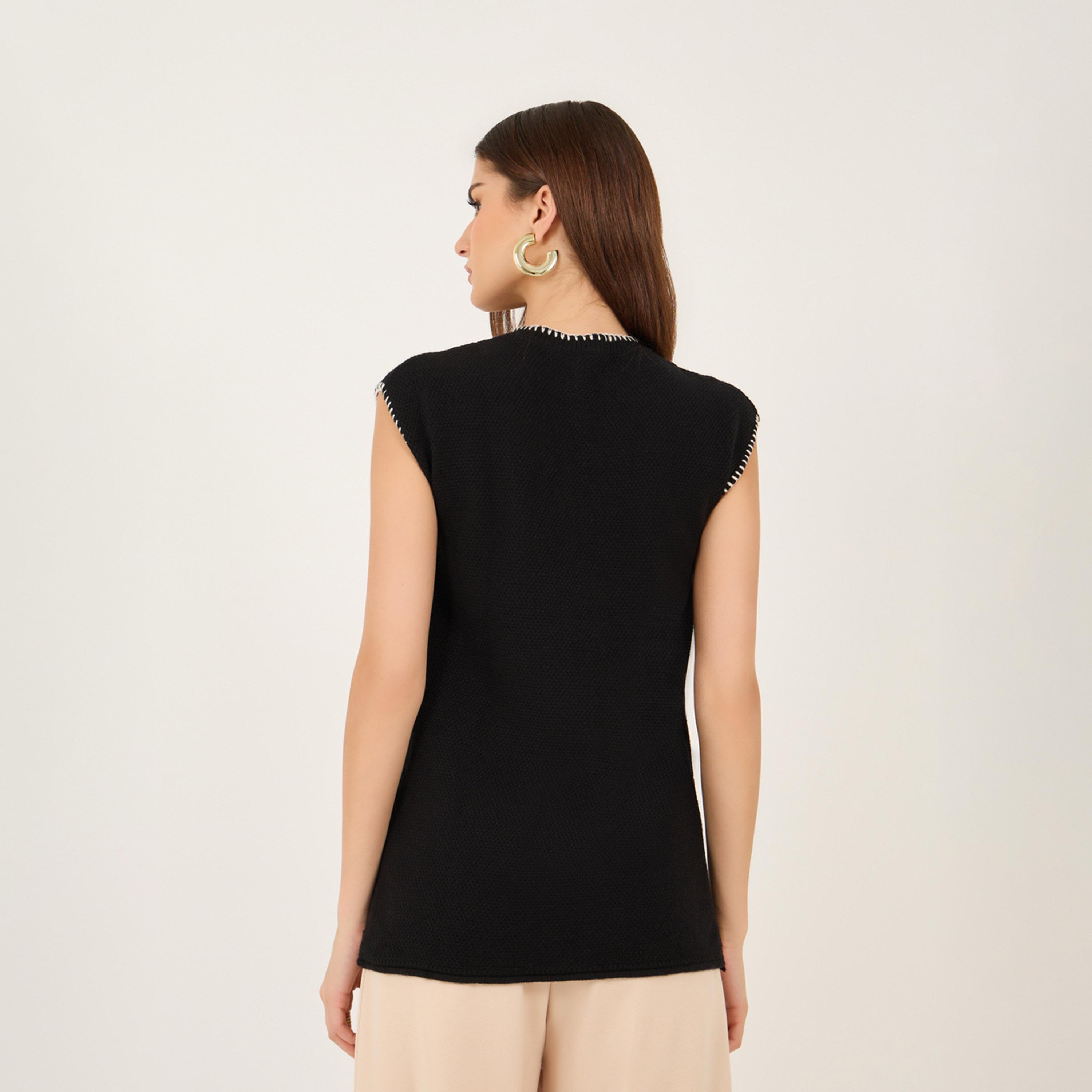 Take Two Contrast Stitching Trim Sleeveless Knit Top-women-clothing-tshirts-image-4