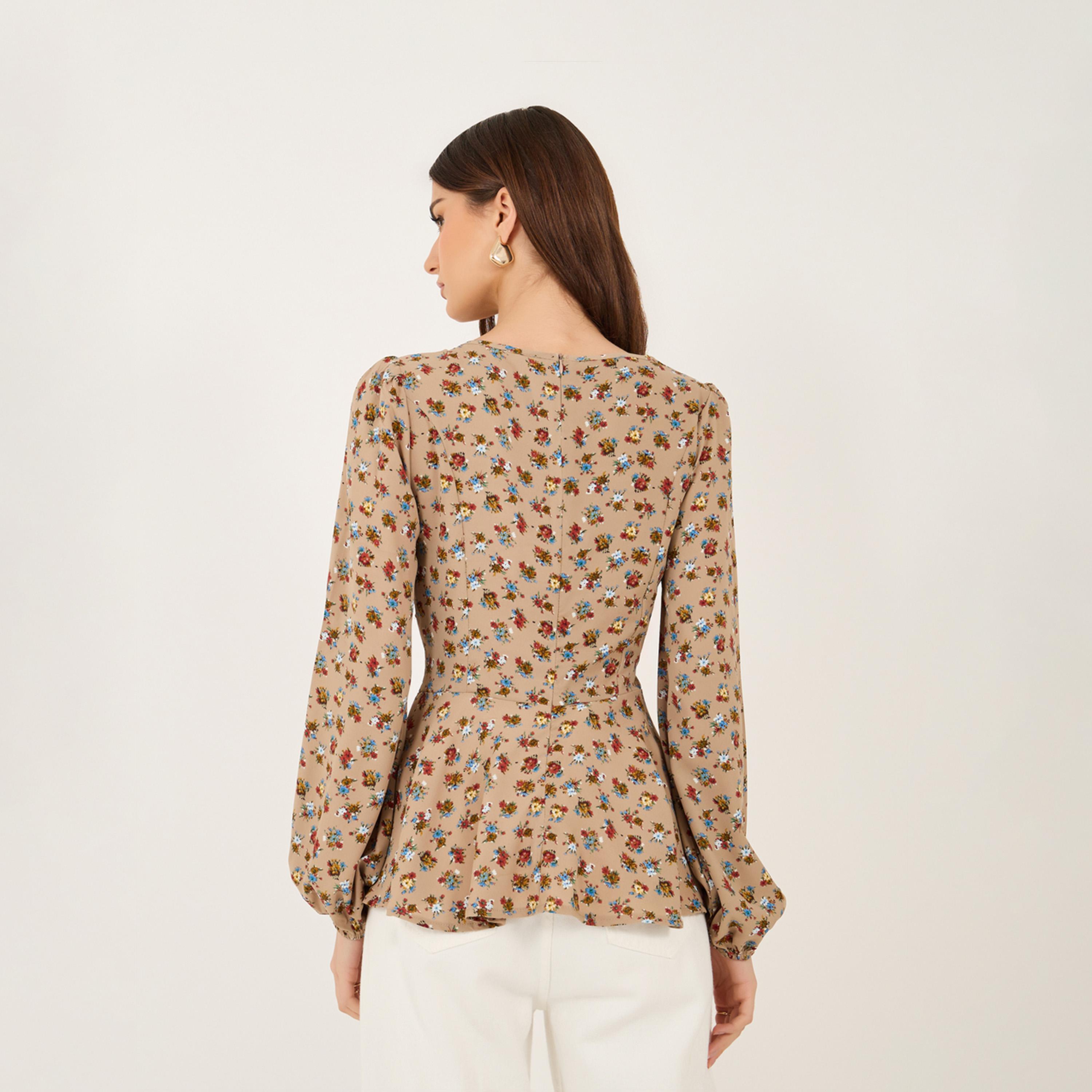 Take Two All-Over Floral Print Ruffle Hem Top-women-clothing-shirtsandblouses-blouses-image-5