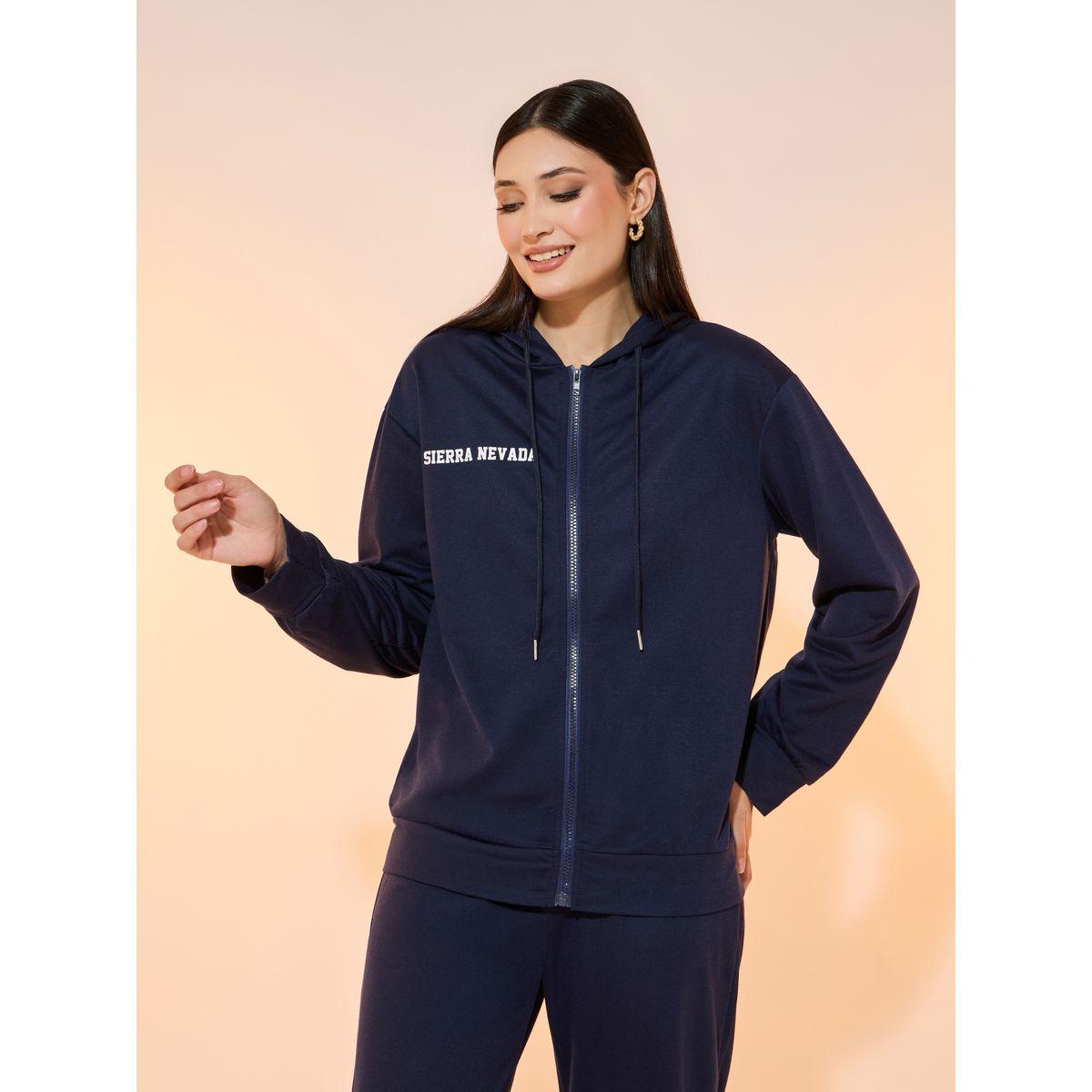 Take Two Slogan Print Front Zipper Hoodie and Joggers Co-Ords-women-clothing-coordsets-image-2