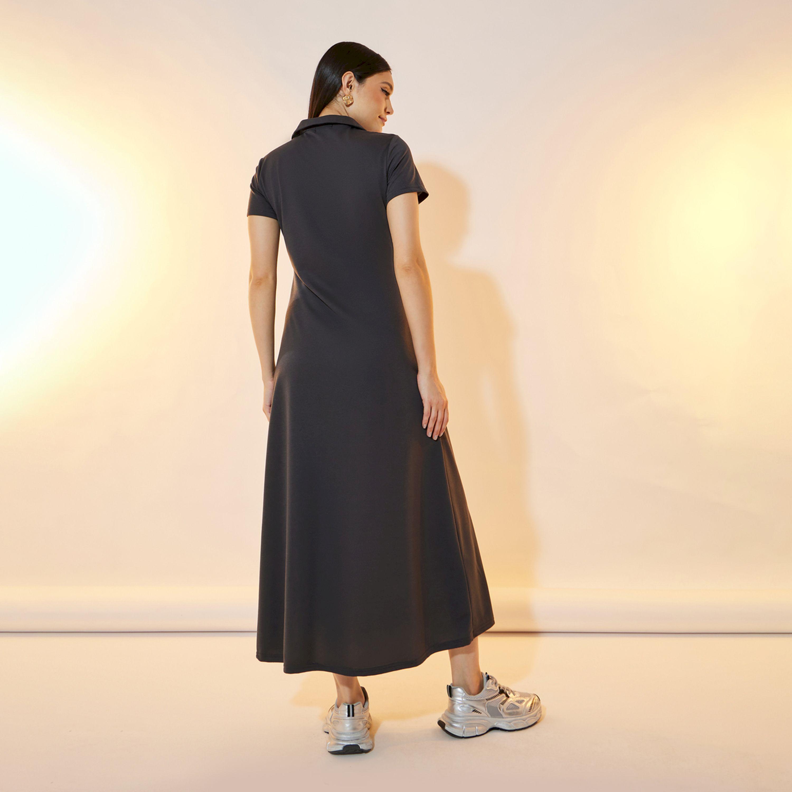Take Two Daisy Embroidery Detail Polo T-Shirt Midi Dress-women-clothing-dresses-image-6