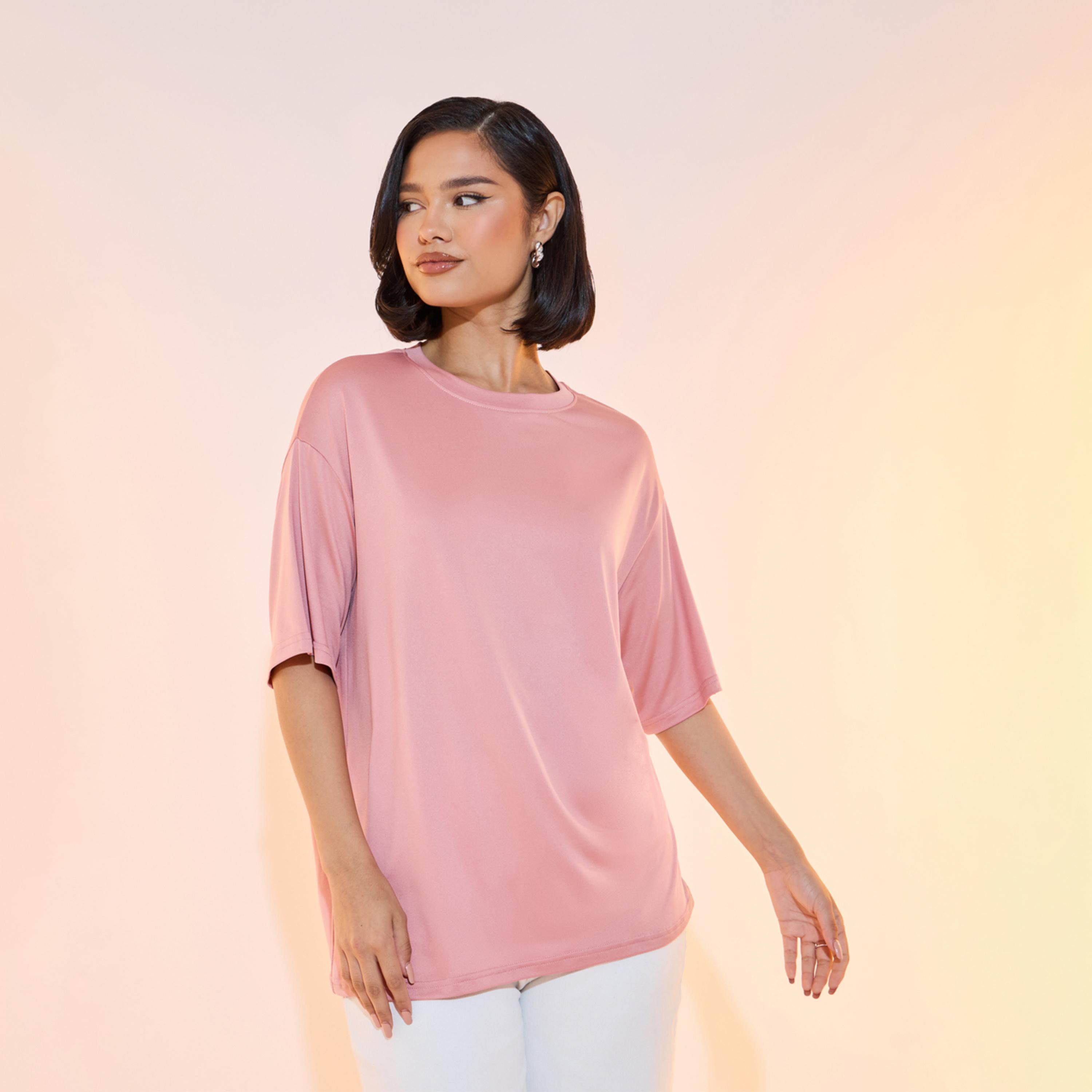 Take Two Oversized Floral Graphic Print Round Neck T-Shirt-women-clothing-tshirts-image-2