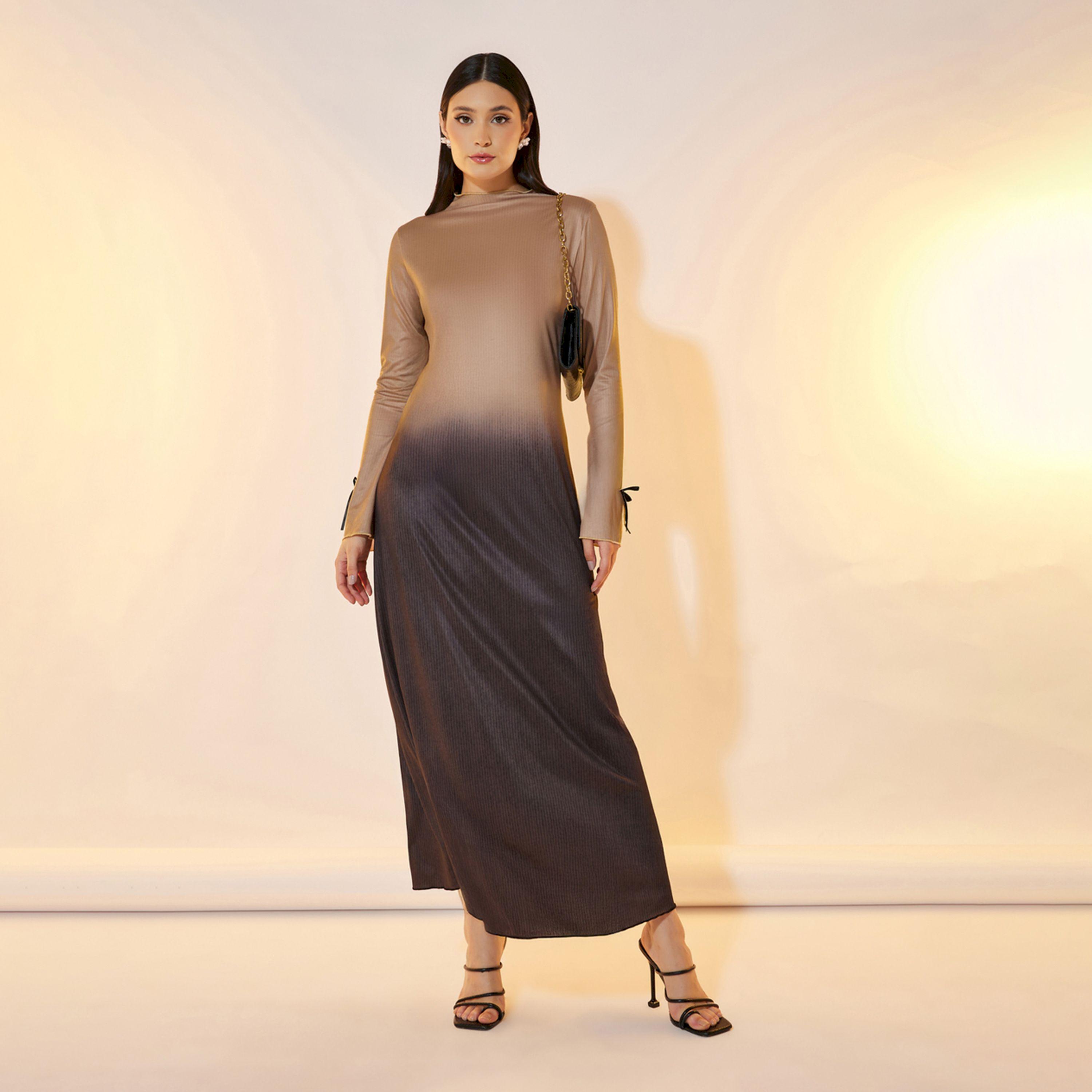 Take Two Color Block Ribbon Detail A-Line Maxi Dress-women-clothing-dresses-image-1