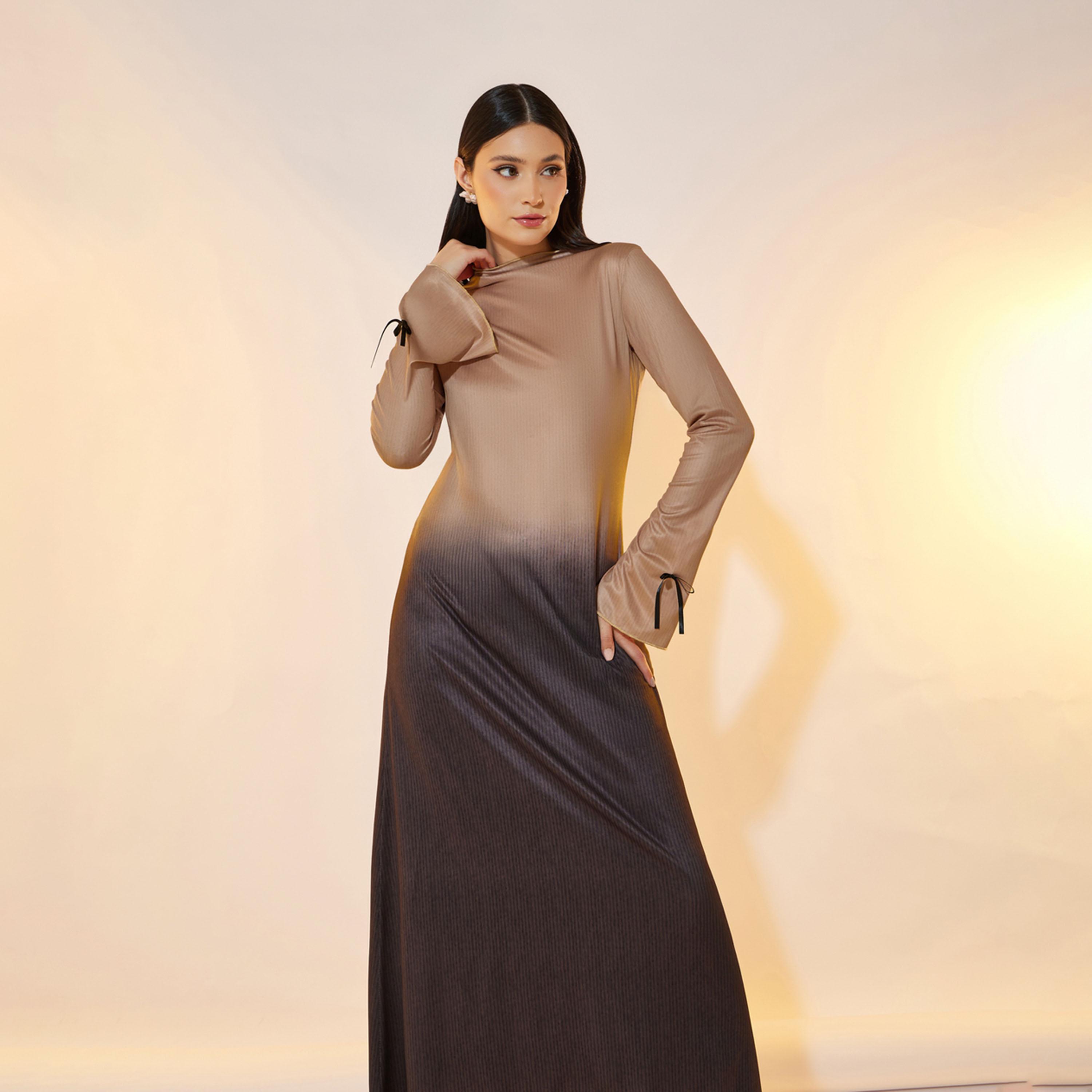 Take Two Color Block Ribbon Detail A-Line Maxi Dress-women-clothing-dresses-image-3
