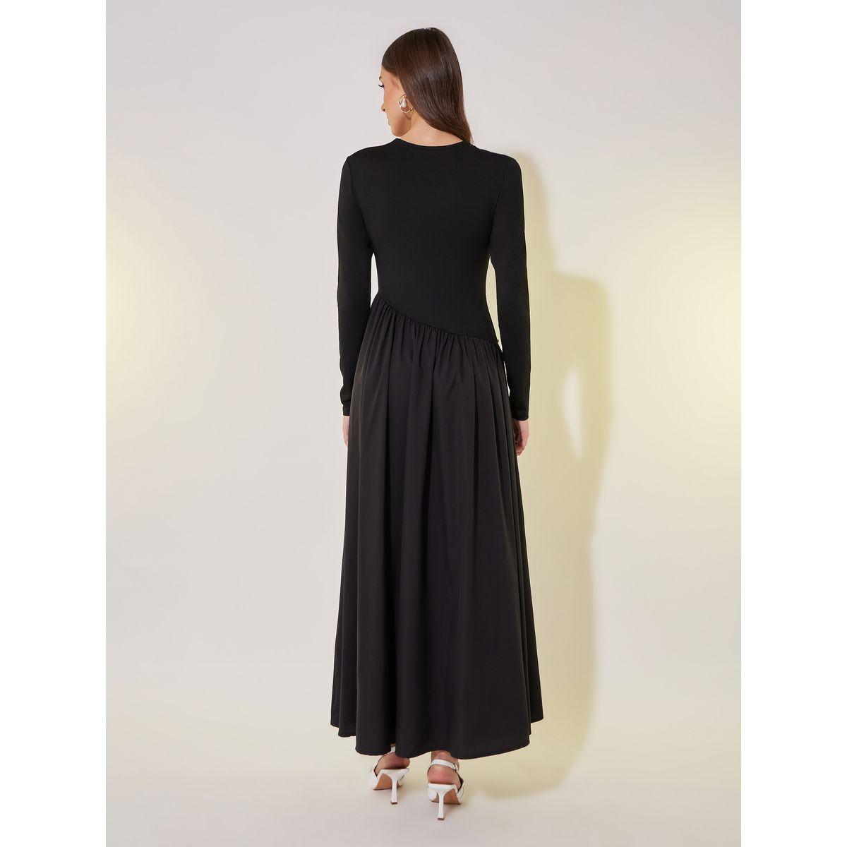 Take Two Solid Waist Pleated Faux Pearl Detail Maxi Dress-women-clothing-dresses-image-6