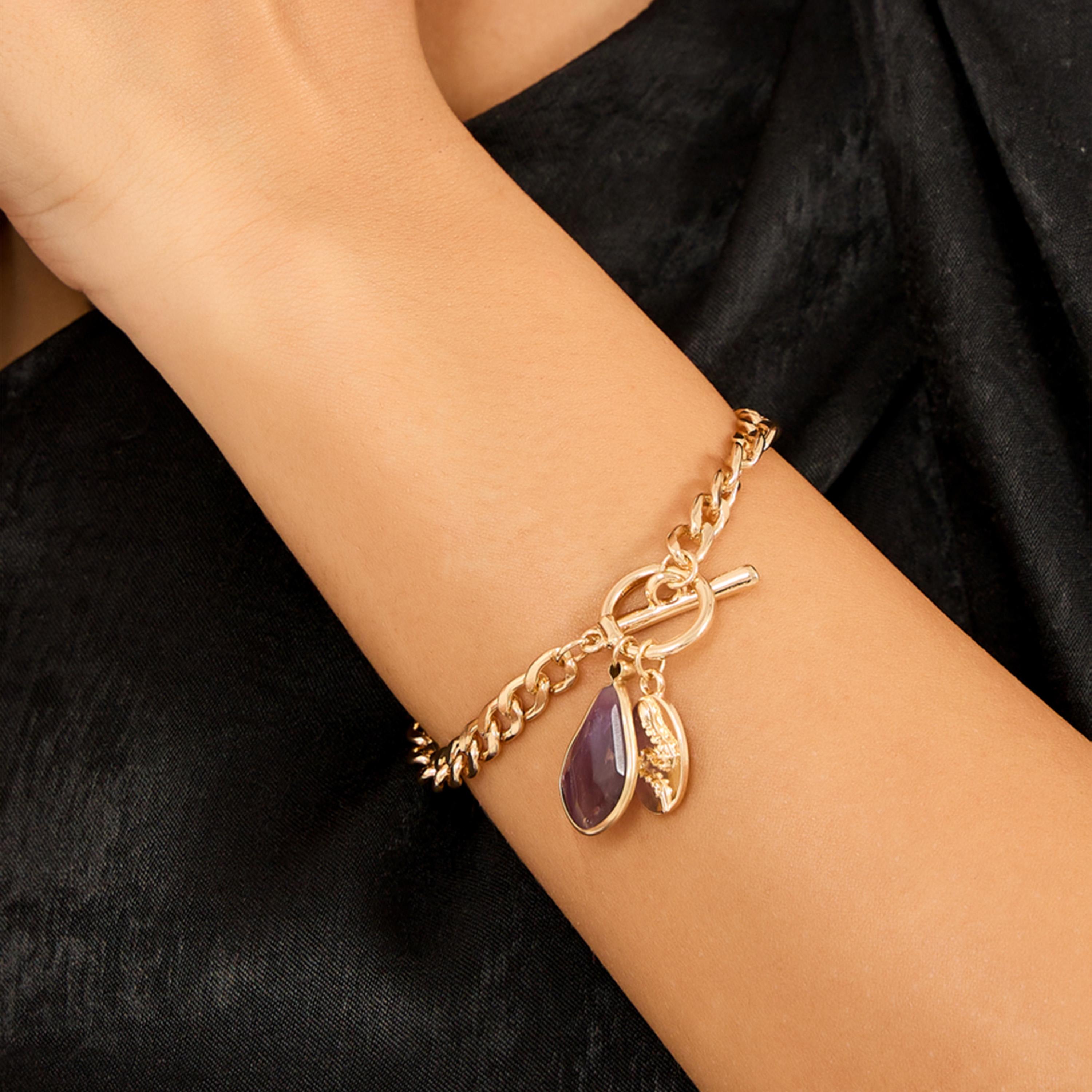 Styli Stone Drop Chain Bracelet-women-watchesandjewellery-jewellery-banglesandbracelets-image-1