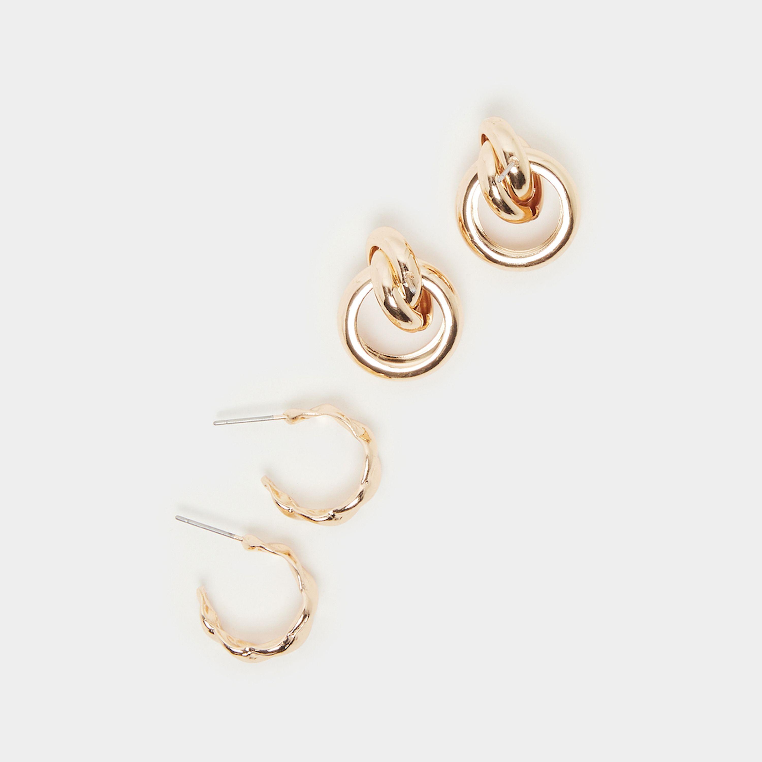 ستايلي - طقم من قطعتين - أقراط متنوعة ذات نقشات مختلفة-women-watchesandjewellery-jewellery-earrings-image-3