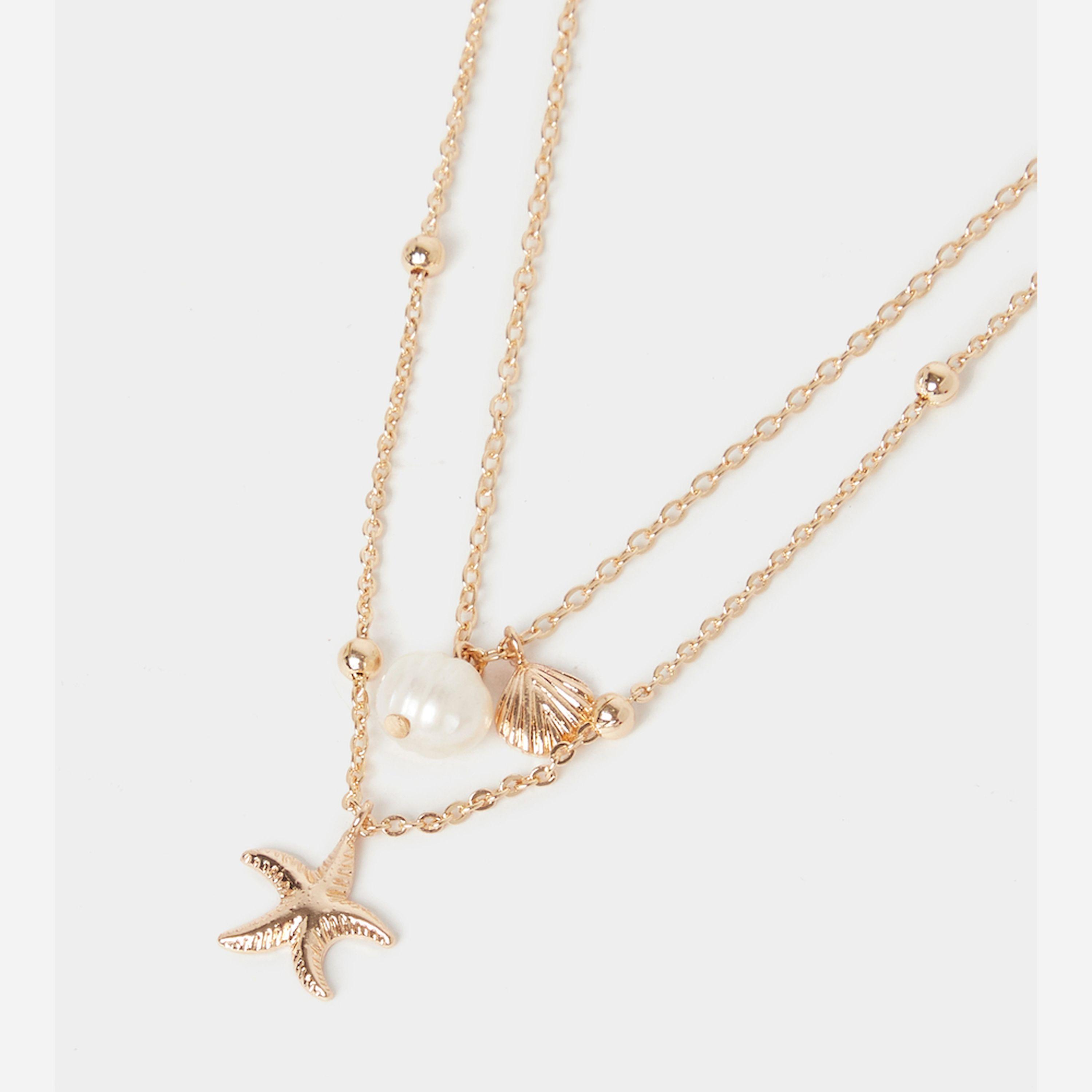 ستايلي - مجموعة من قطعتين - قلادات على شكل نجمة-women-watchesandjewellery-jewellery-necklacesandpendants-image-2