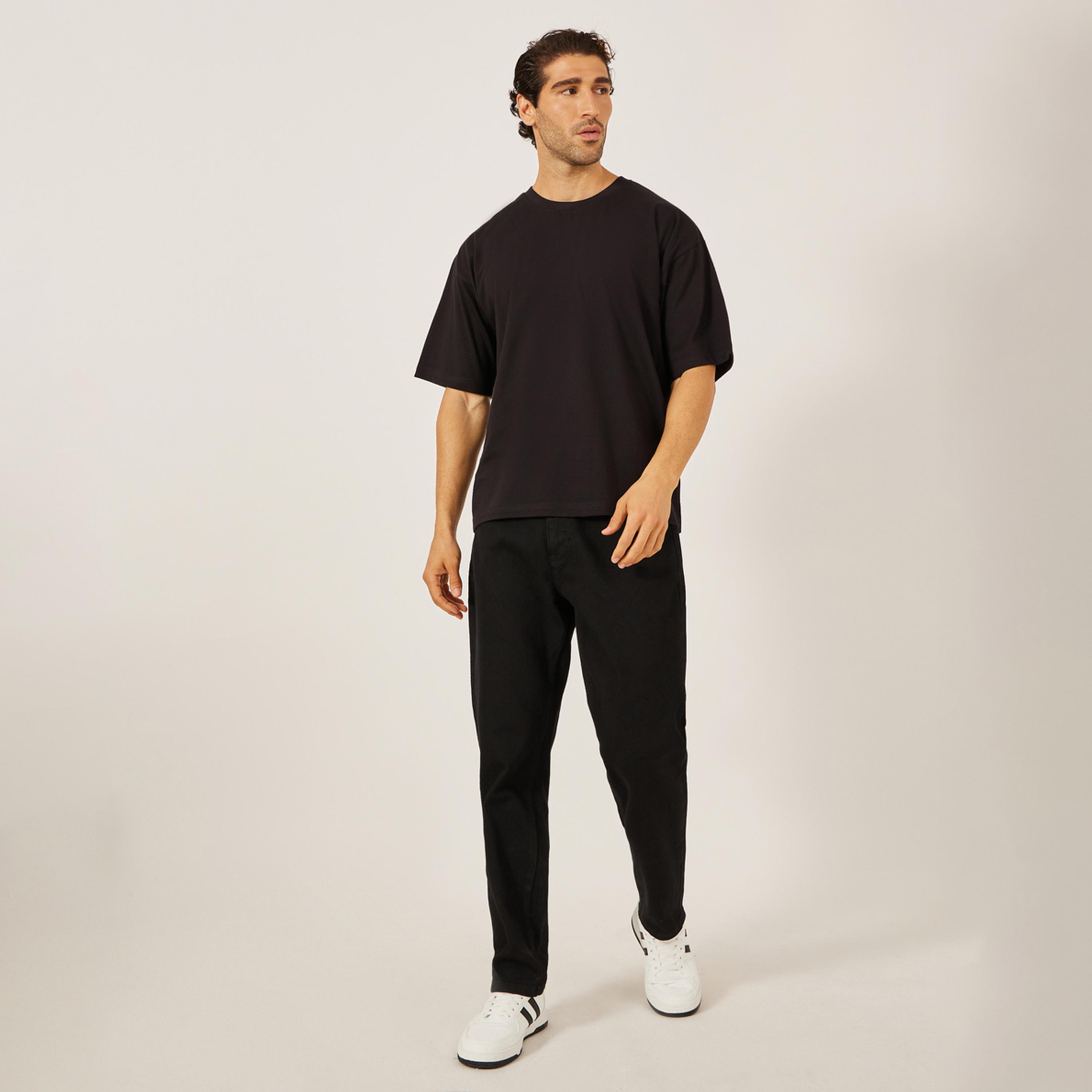 Styli Back Slogan Print Jersey Oversized T-Shirt-men-clothing-tshirtsandpolos-tshirts-image-2