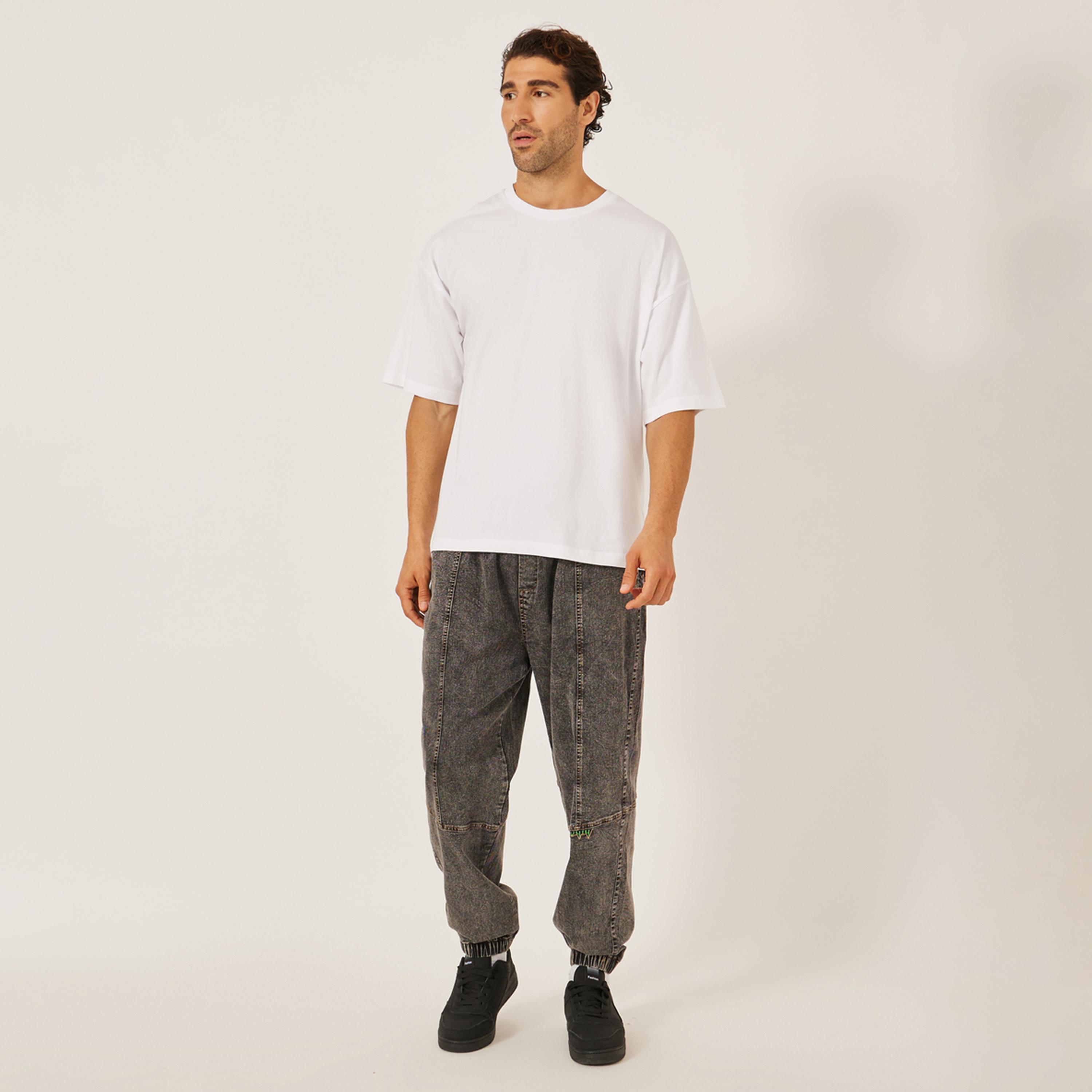 ستايلي - تي شيرت جيرسي كبير الحجم بطبعة جرافيكية-men-clothing-tshirtsandpolos-tshirts-image-2