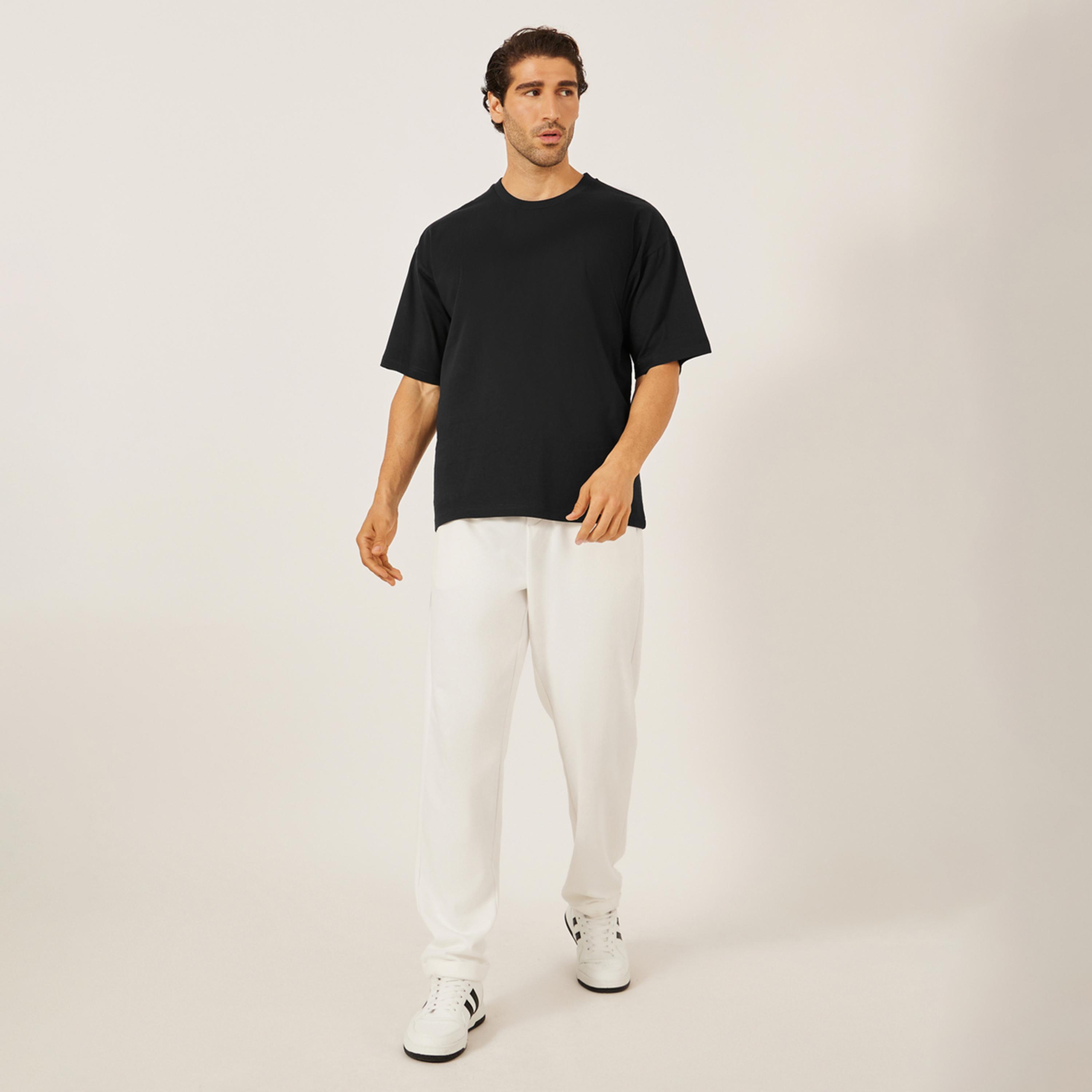 ستايلي - تي شيرت جيرسي كبير الحجم بطبعة جرافيكية على الظهر-men-clothing-tshirtsandpolos-tshirts-image-2