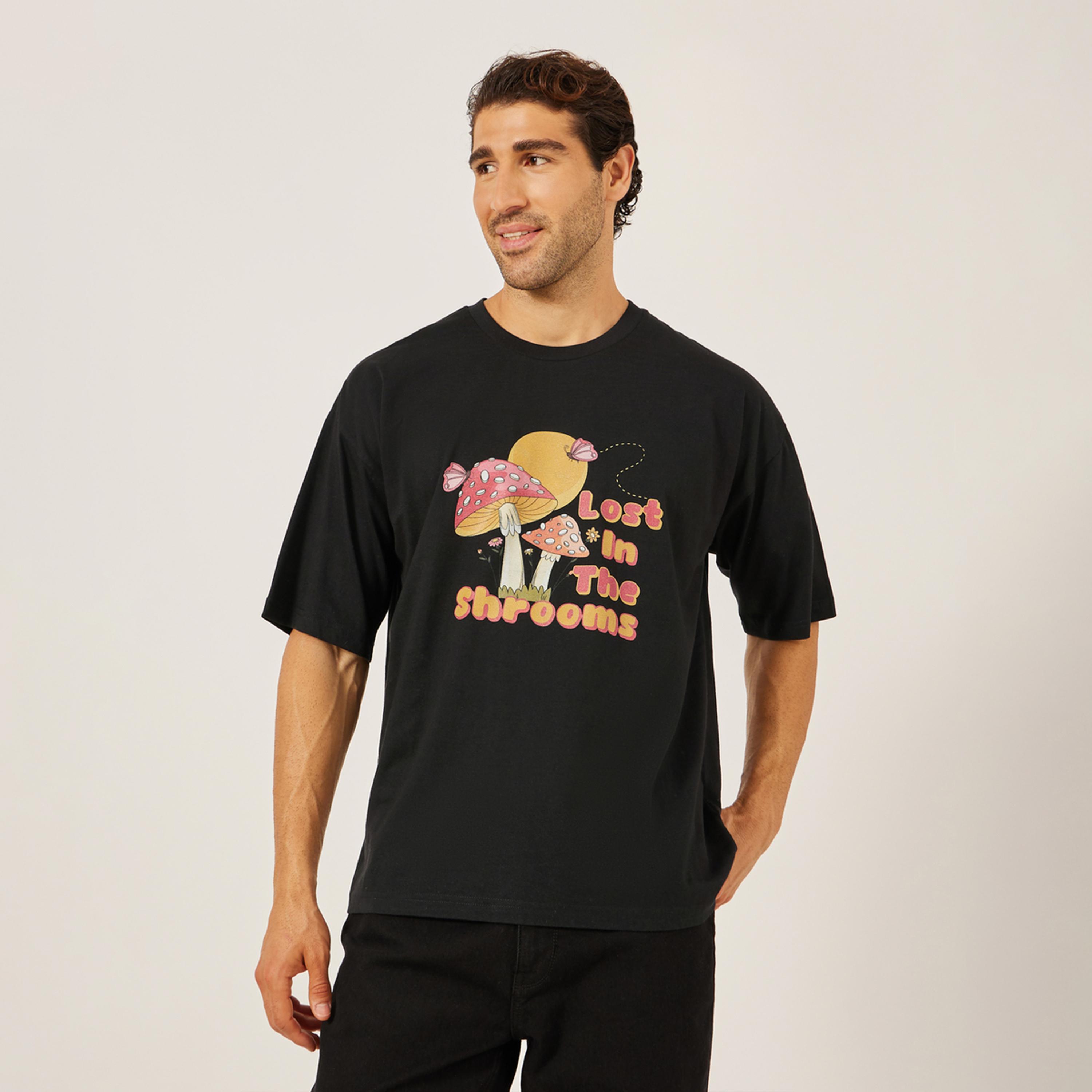 ستايلي - تي شيرت جيرسي كبير الحجم بطبعة جرافيكية على الظهر-men-clothing-tshirtsandpolos-tshirts-image-1