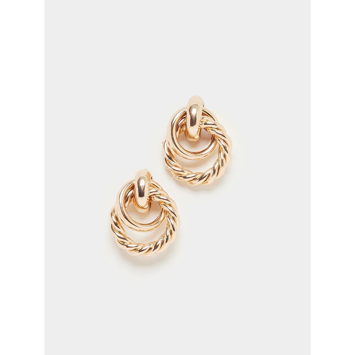 Styli Textured Circle Earrings-women-watchesandjewellery-jewellery-earrings-image-1