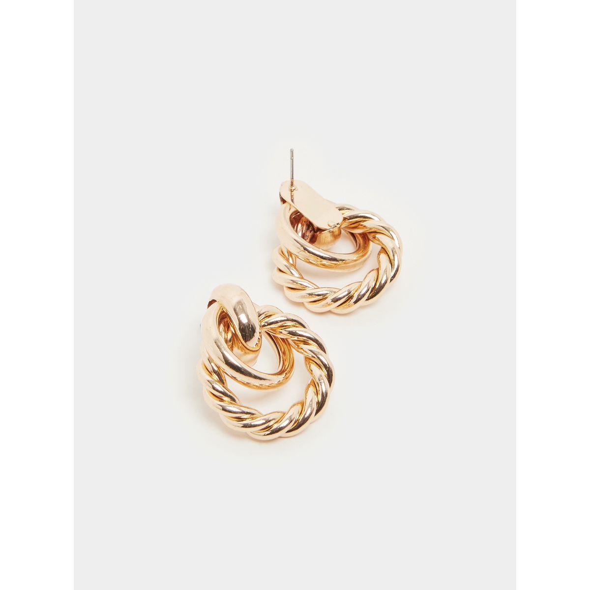 Styli Textured Circle Earrings-women-watchesandjewellery-jewellery-earrings-image-3