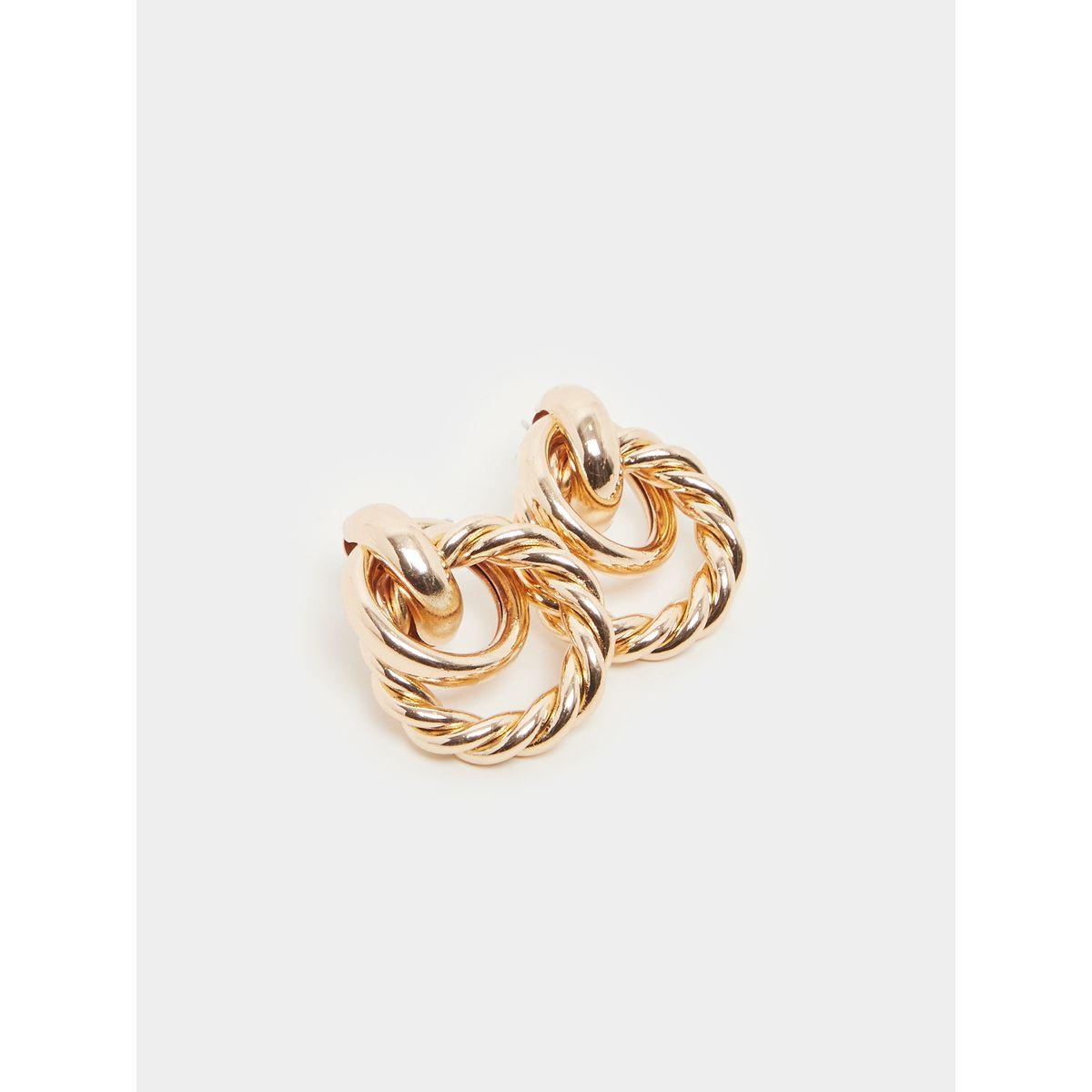 Styli Textured Circle Earrings-women-watchesandjewellery-jewellery-earrings-image-4