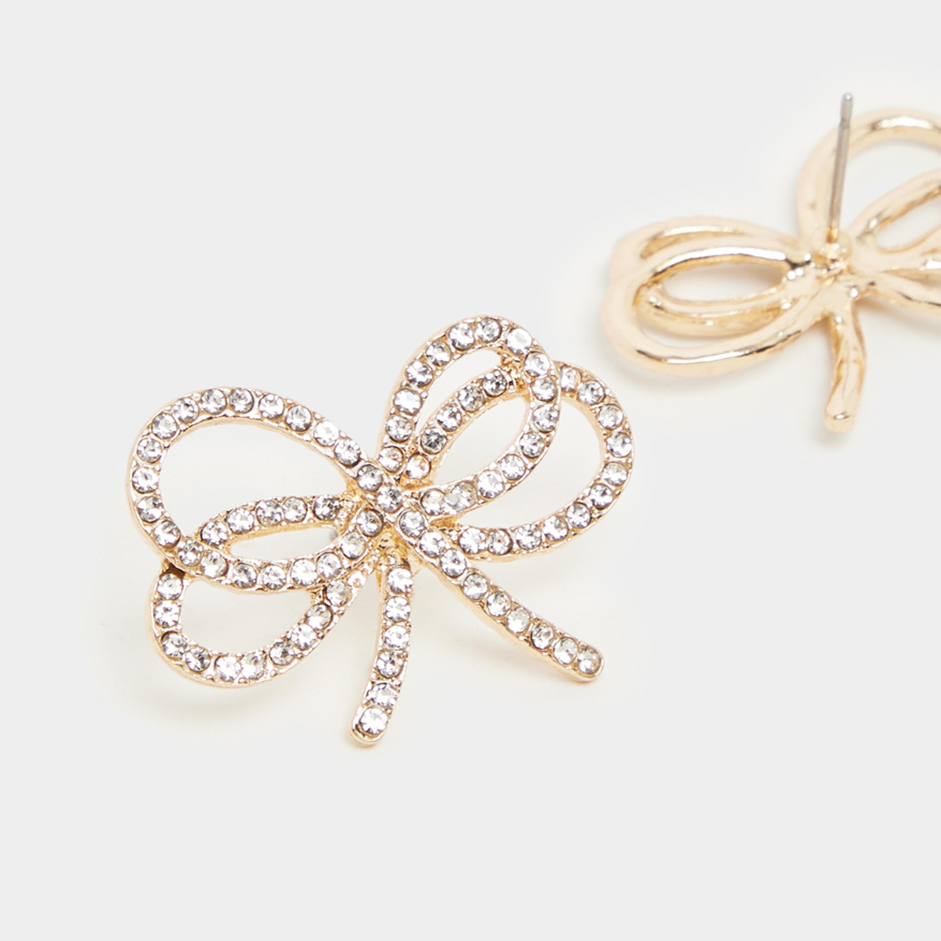 Styli Embellished Ribbon Earrings-women-watchesandjewellery-jewellery-earrings-image-4