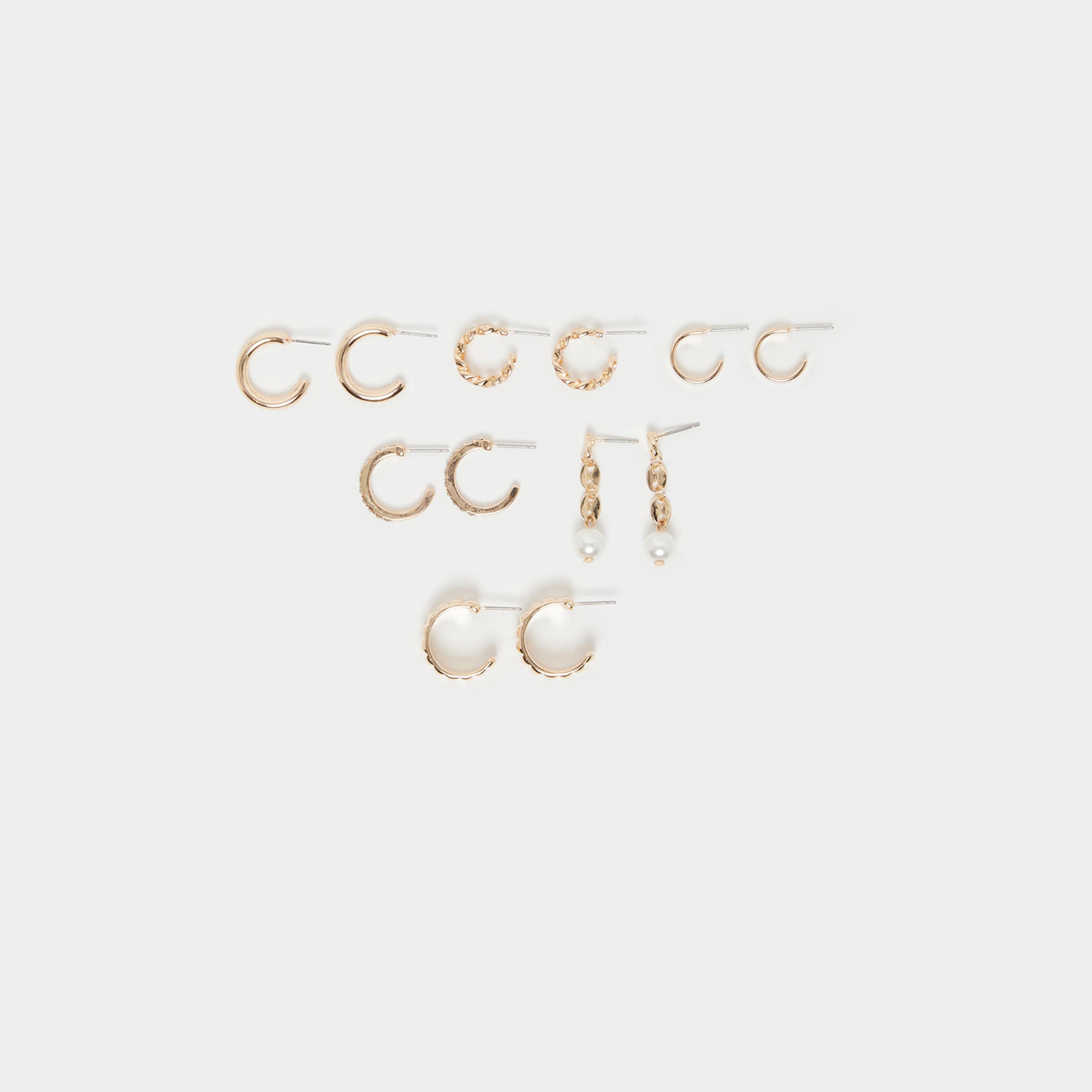 ستايلي - مجموعة من 6 قطع - أقراط متنوعة-women-watchesandjewellery-jewellery-earrings-image-1