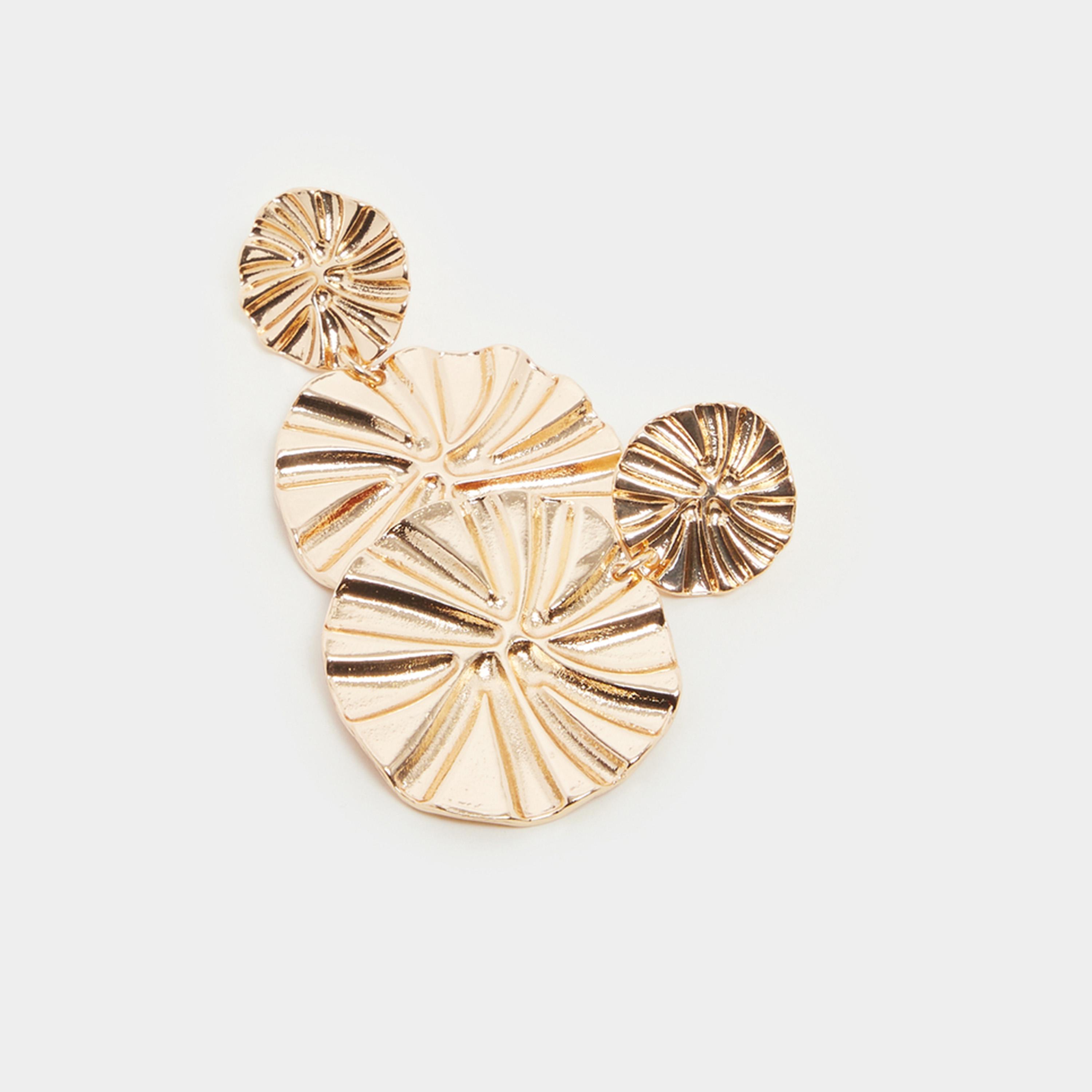 Styli Textured Round Earrings-women-watchesandjewellery-jewellery-earrings-image-4