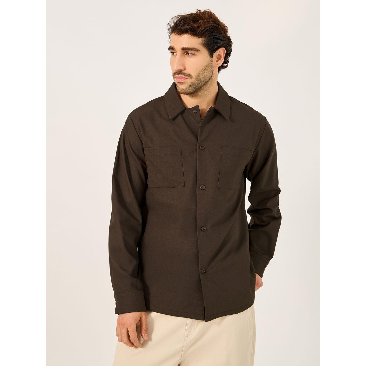 Styli Cotton Linen Relaxed Fit Shacket with Patch Pocket-men-clothing-jacketsandblazers-jackets-image-1