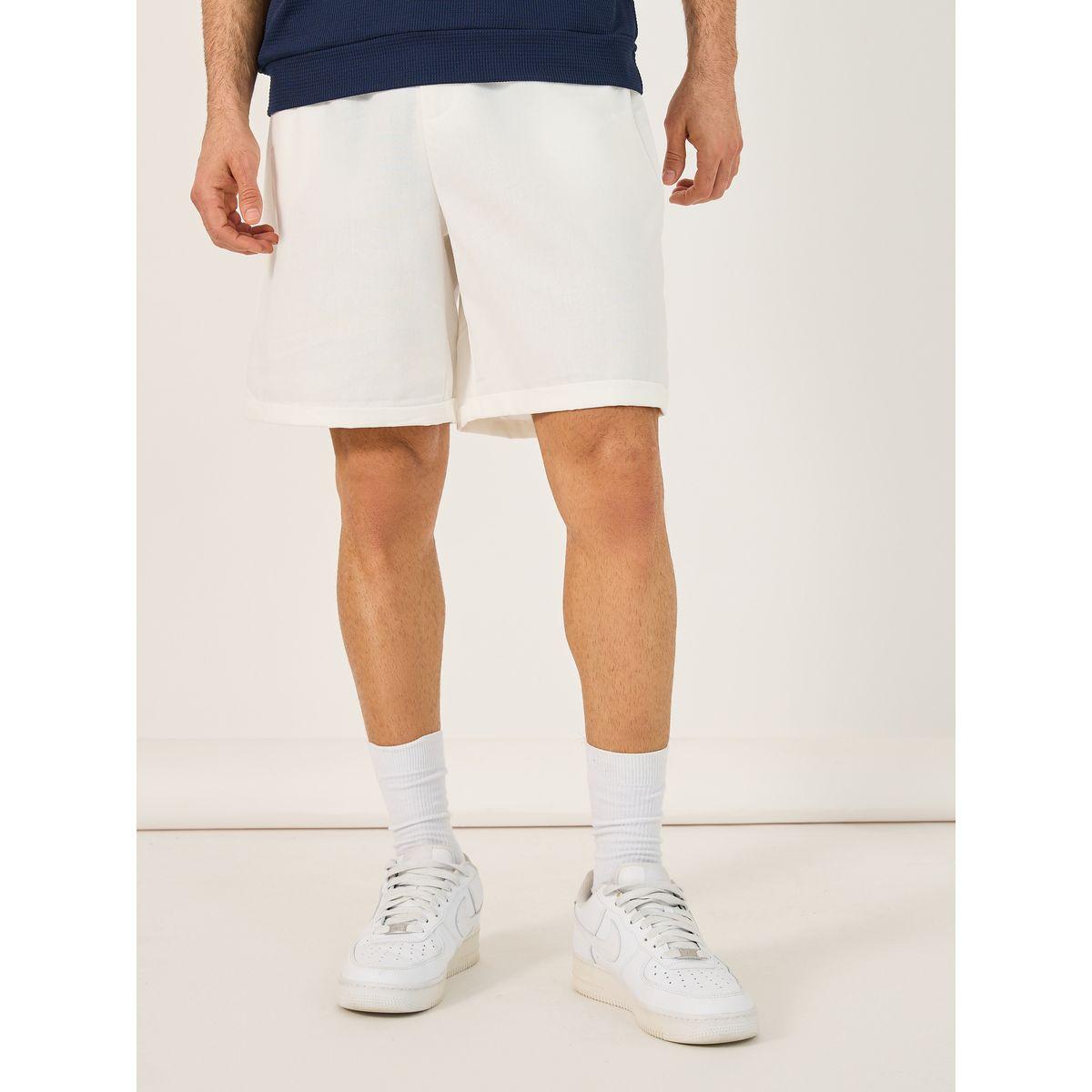 Styli Solid Mid Rise Regular Fit Short-men-clothing-bottoms-shorts-image-1