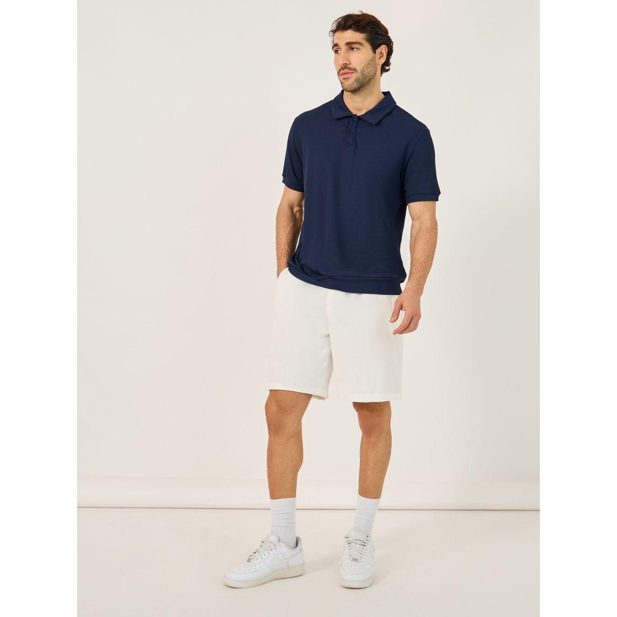 Styli Solid Mid Rise Regular Fit Short-men-clothing-bottoms-shorts-image-2