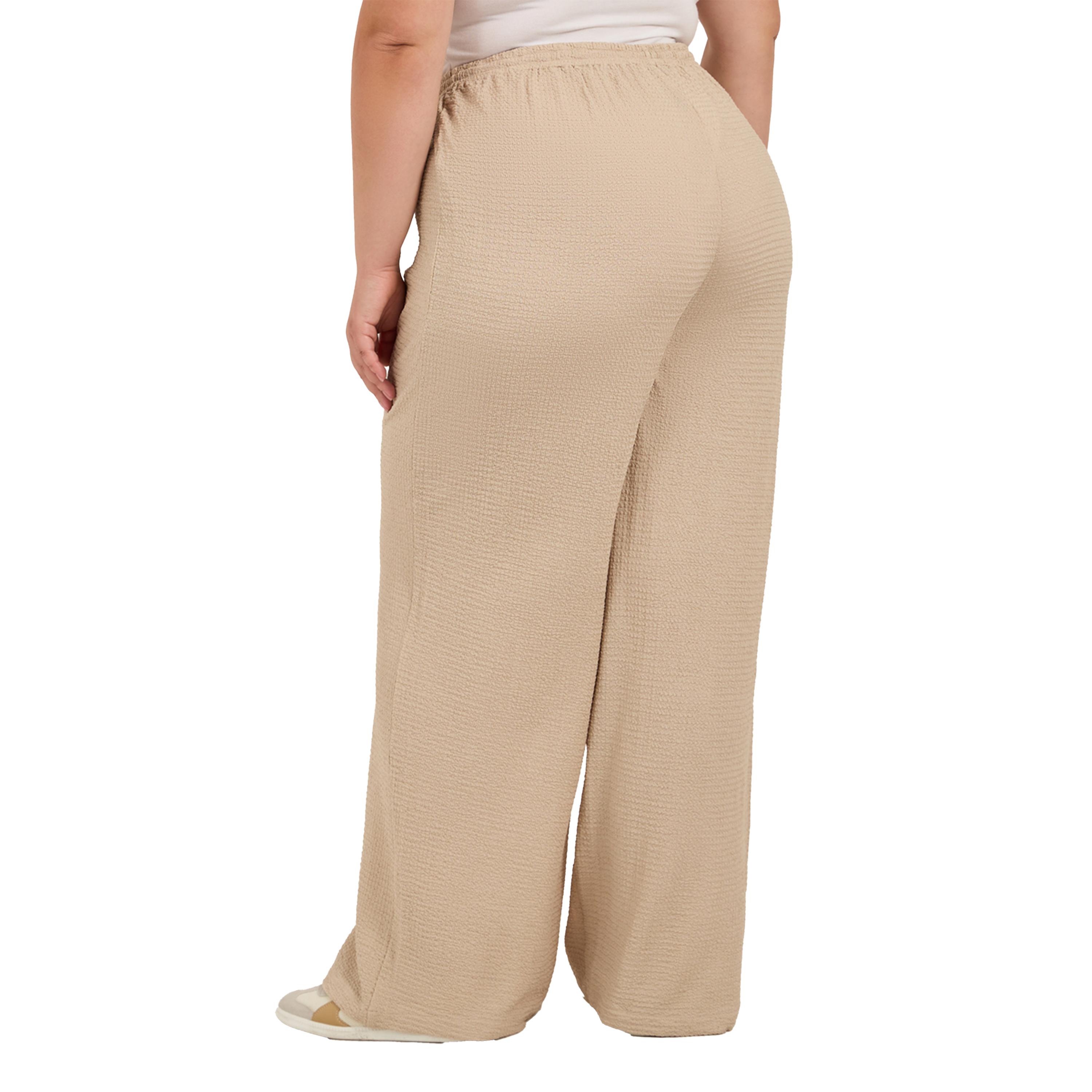 Styli Plus Size Textured Wide Leg Trousers with Drawstring-women-clothing-bottoms-trousers-image-5