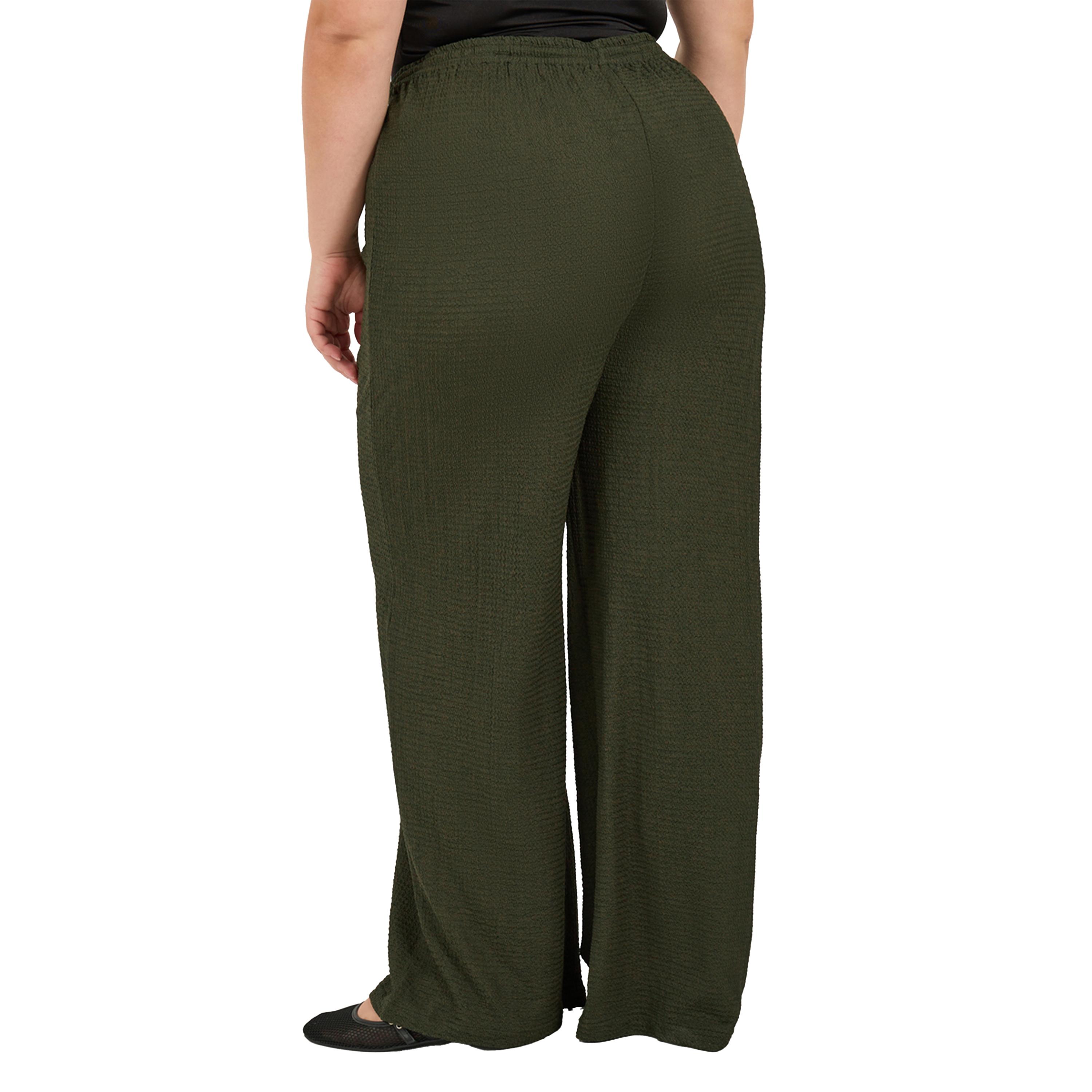 Styli Plus Size Textured Wide Leg Trousers with Drawstring-women-clothing-bottoms-trousers-image-5