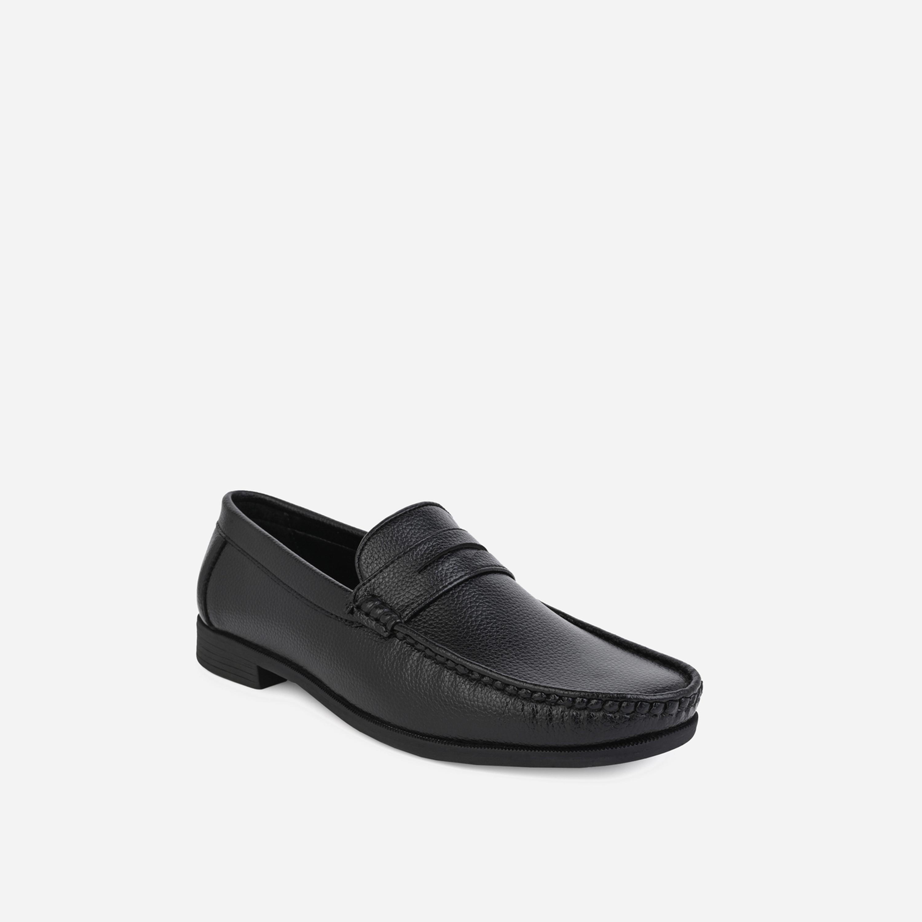 Styli Faux Leather Slip On Penny Loafers-men-shoes-formalshoes-image-4