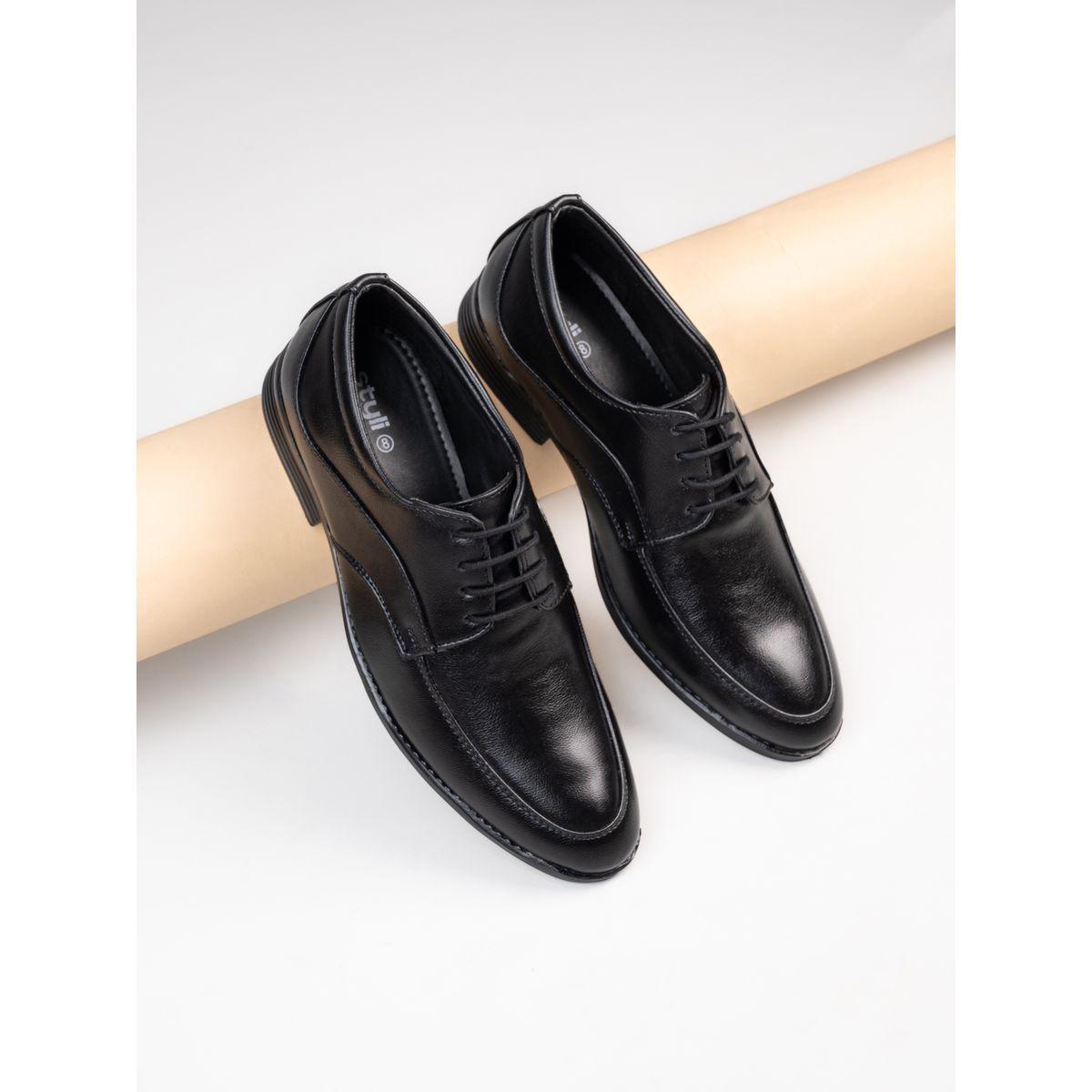 حذاء ديربي بمقدمة مدببة ورباط غلق-men-shoes-formalshoes-image-1