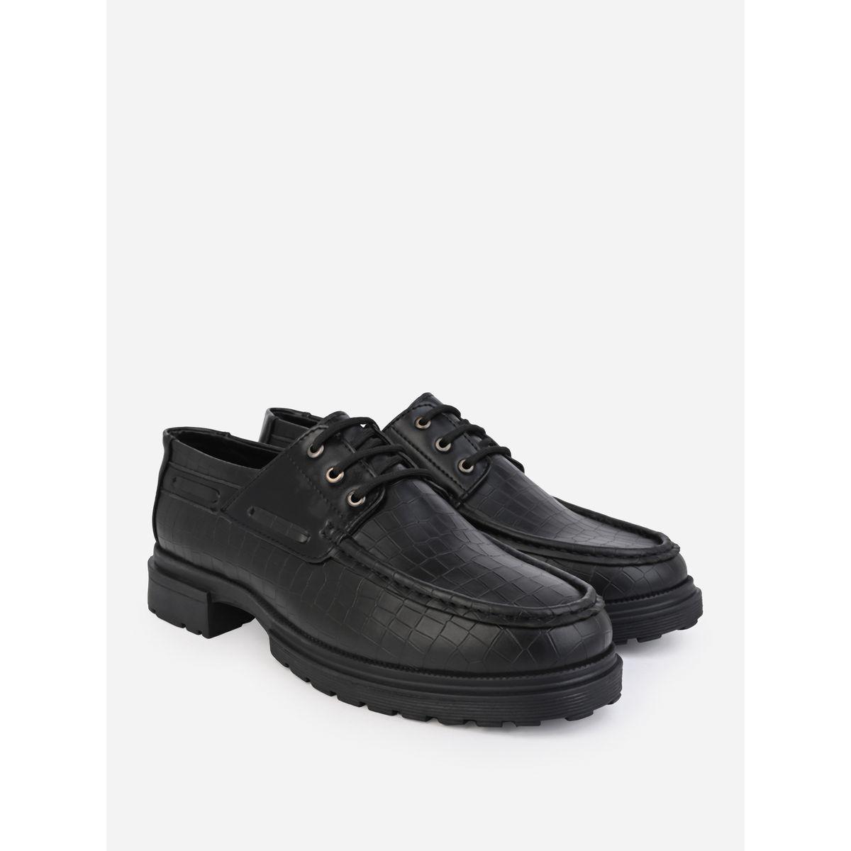 Textured Lace Up Boat shoes-men-shoes-formalshoes-image-2