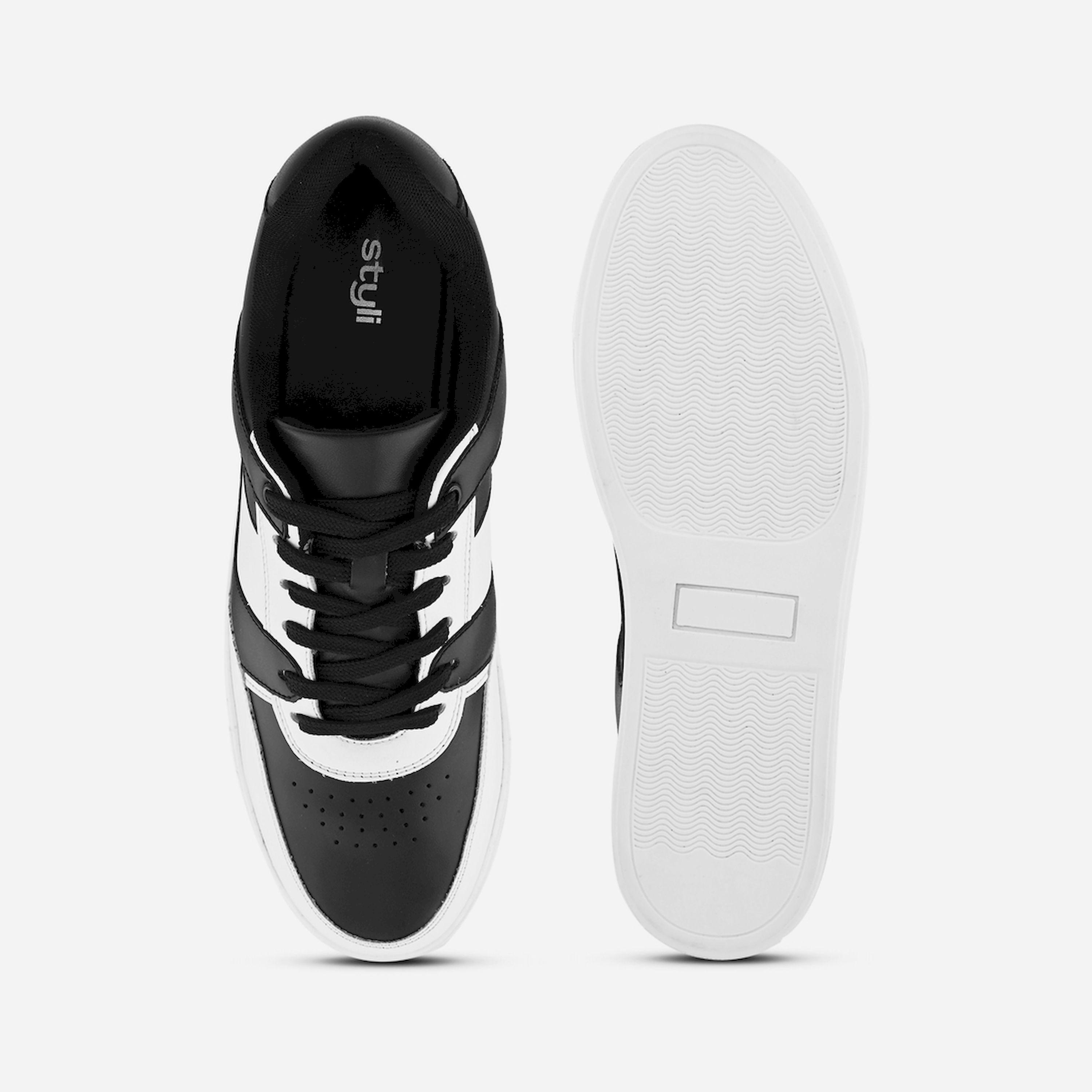 Styli Skateboard Color Block Lace Up Sneakers-men-shoes-sneakers-image-2