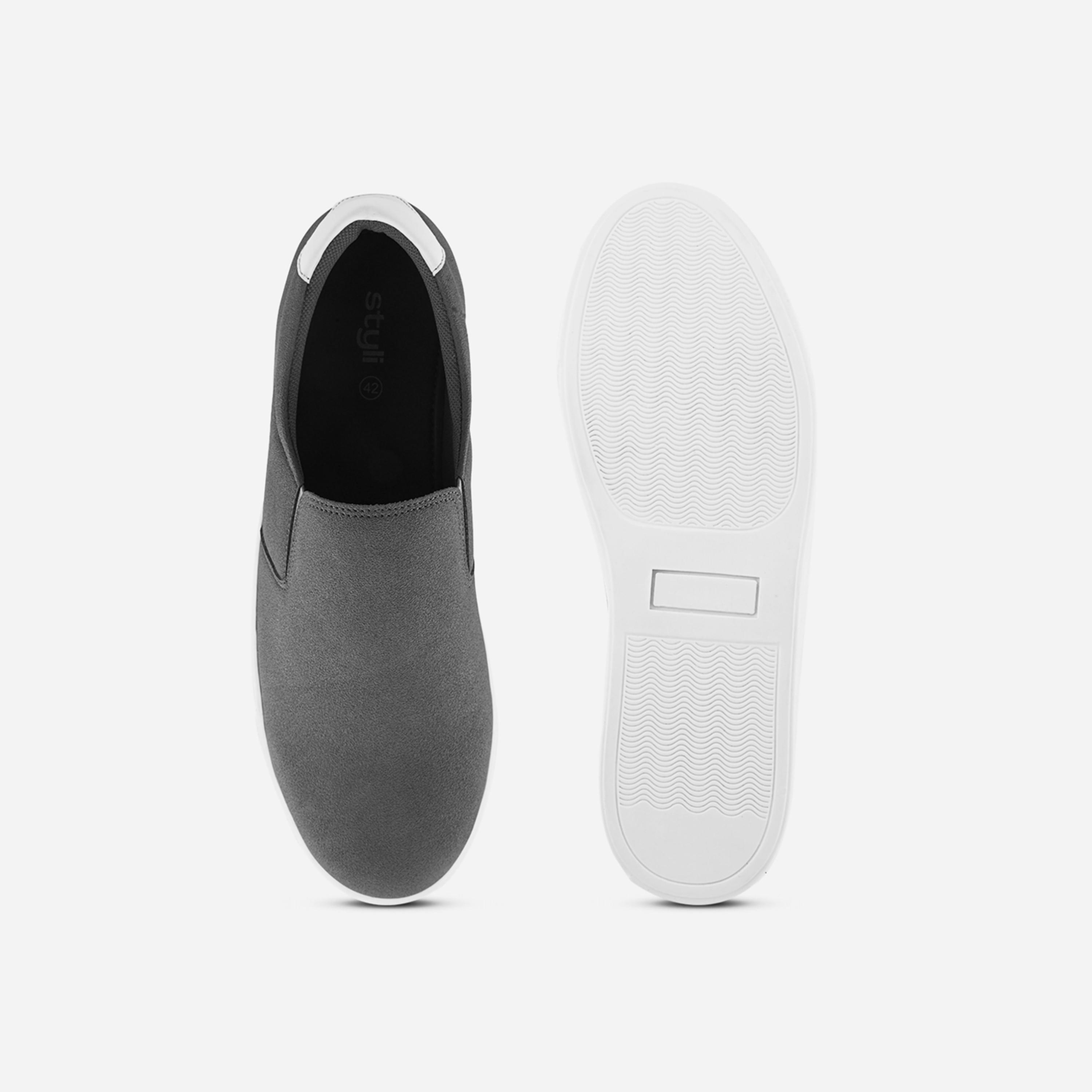 Styli Solid Slip On Double Padded Casual Shoes-men-shoes-loafersandmoccasins-image-4