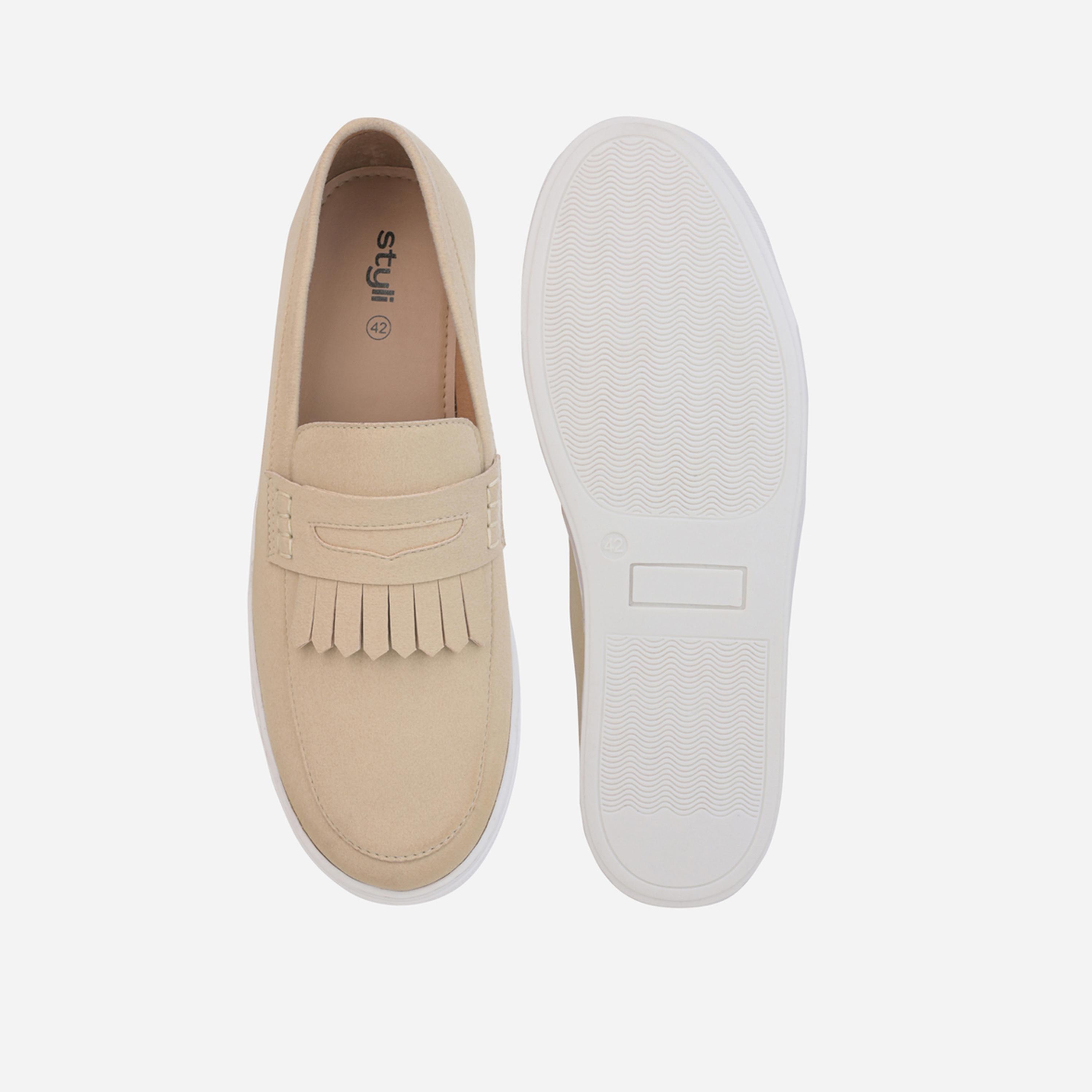 ستايلي - حذاء كاجوال بمظهر جلد سويد وتفاصيل شراشيب-men-shoes-loafersandmoccasins-image-5