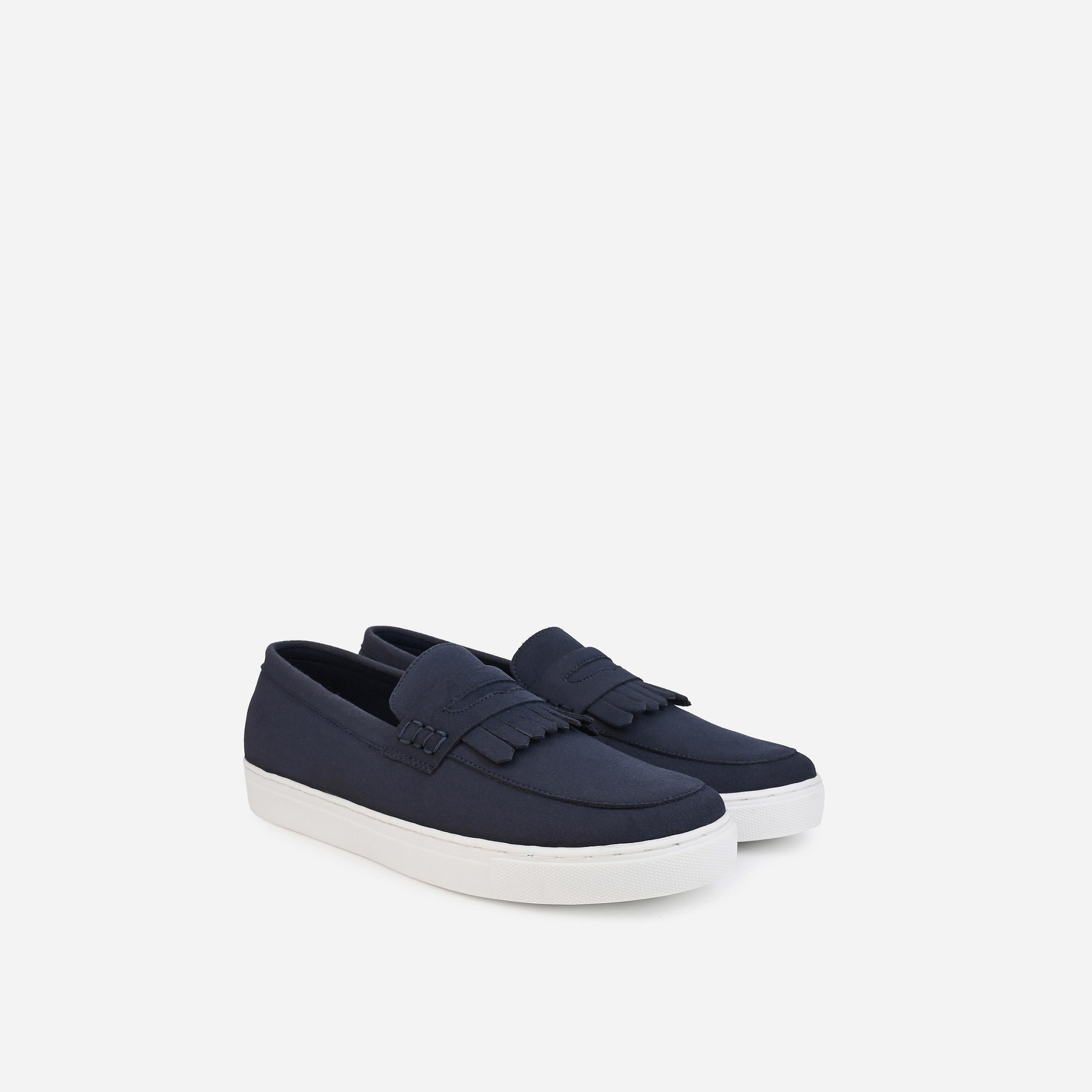 Styli Suede Look Fringe Detail Casual Shoes-men-shoes-loafersandmoccasins-image-1