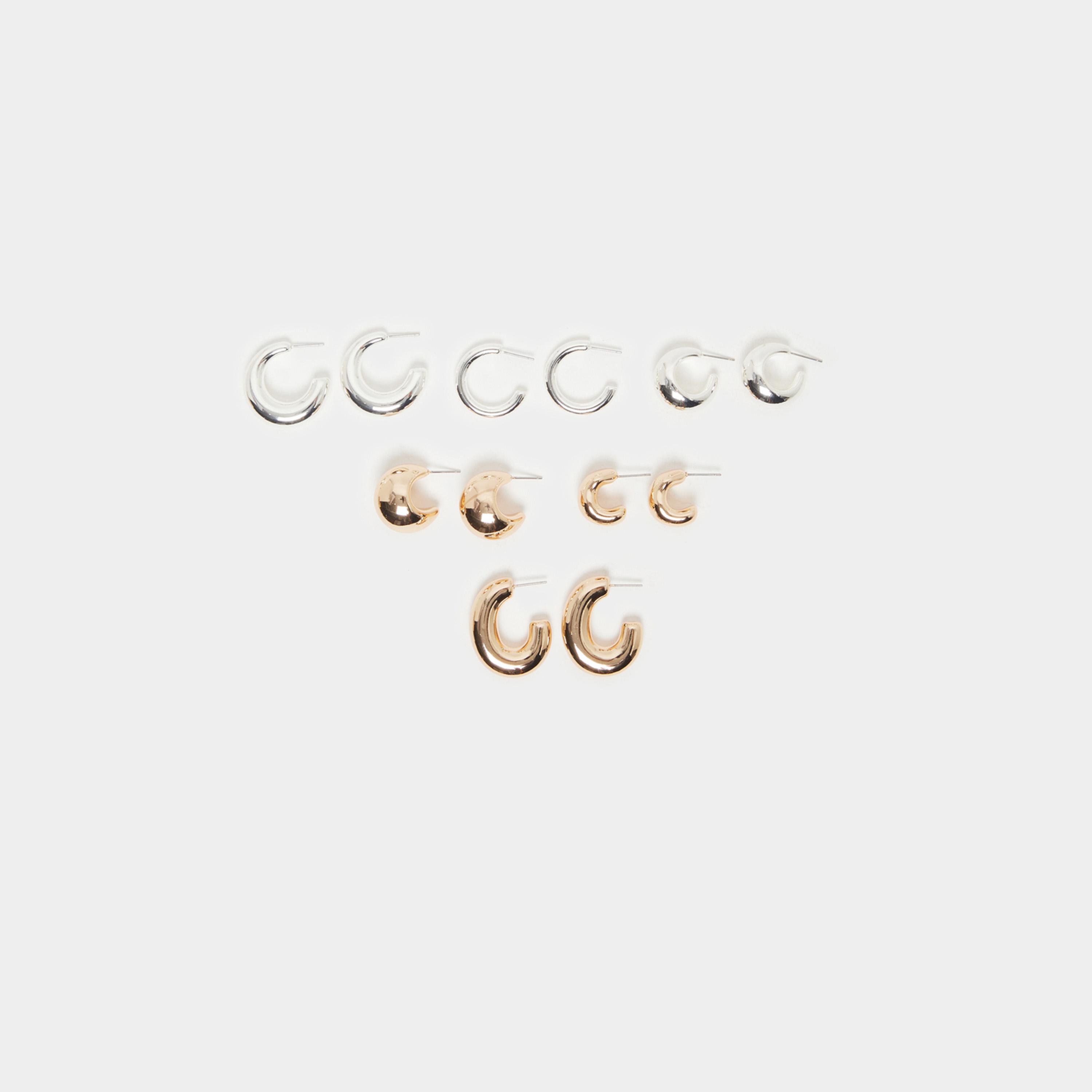 ستايلي - مجموعة من 6 قطع - أقراط متنوعة-women-watchesandjewellery-jewellery-earrings-image-1