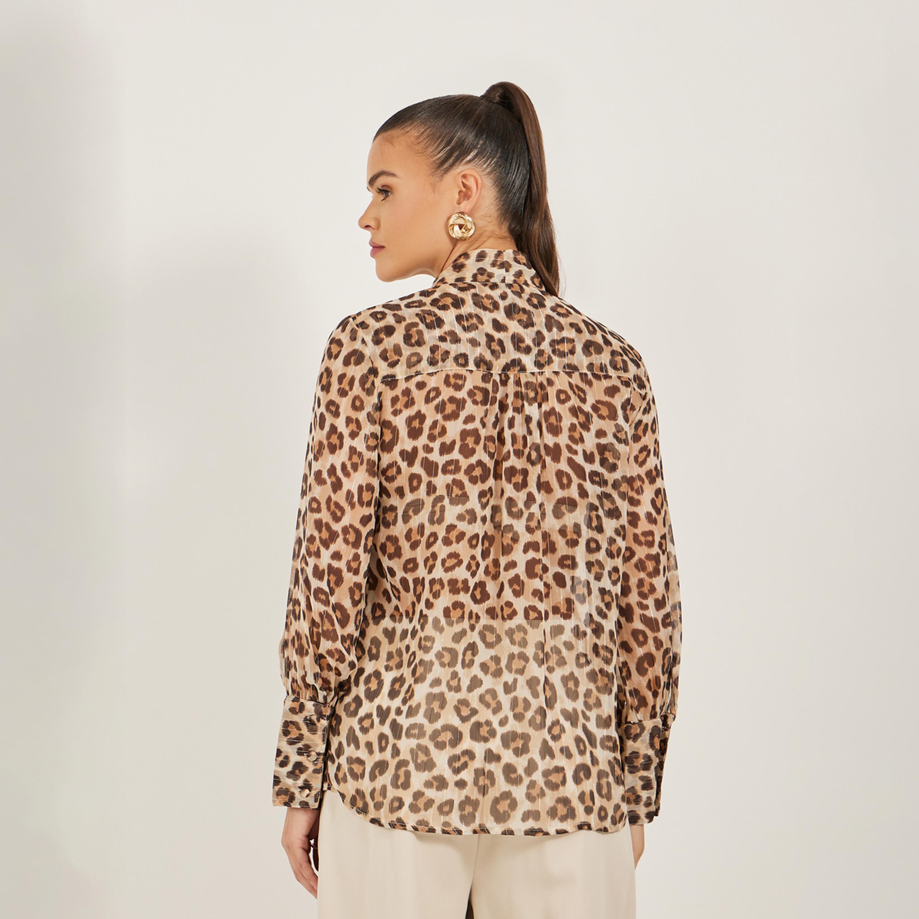 Styli Animal Printed Long Sleeves Button Front Blouse-women-clothing-shirtsandblouses-blouses-image-5
