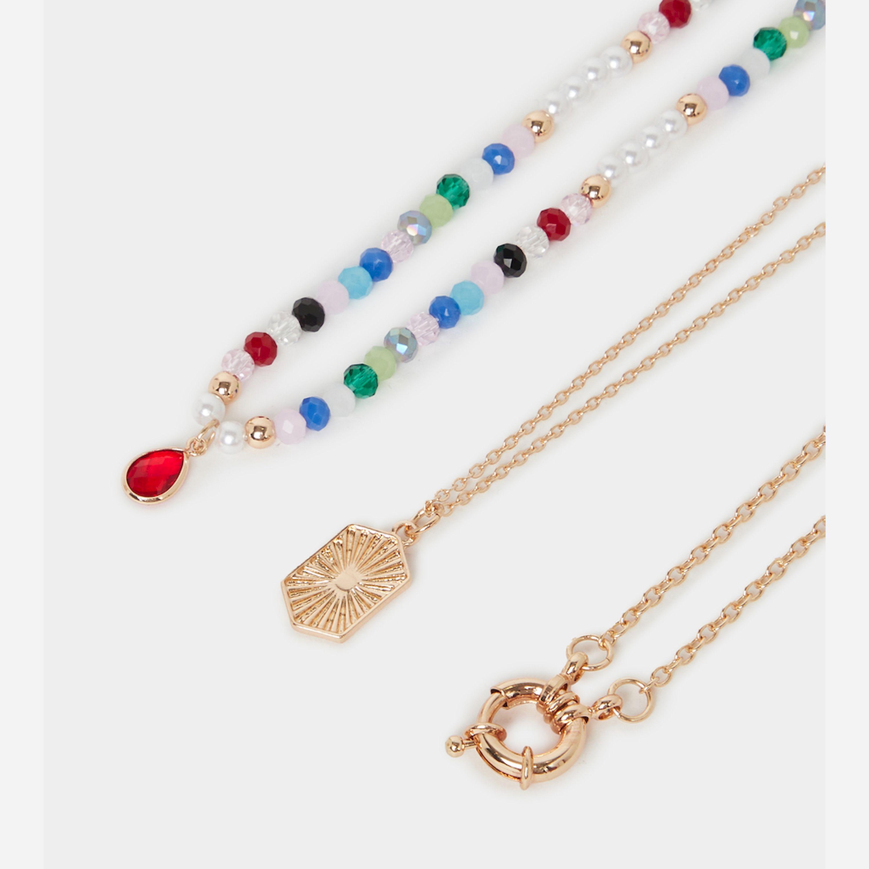 ستايلي - مجموعة من 3 قطع - قلادات من الخرز-women-watchesandjewellery-jewellery-necklacesandpendants-image-2