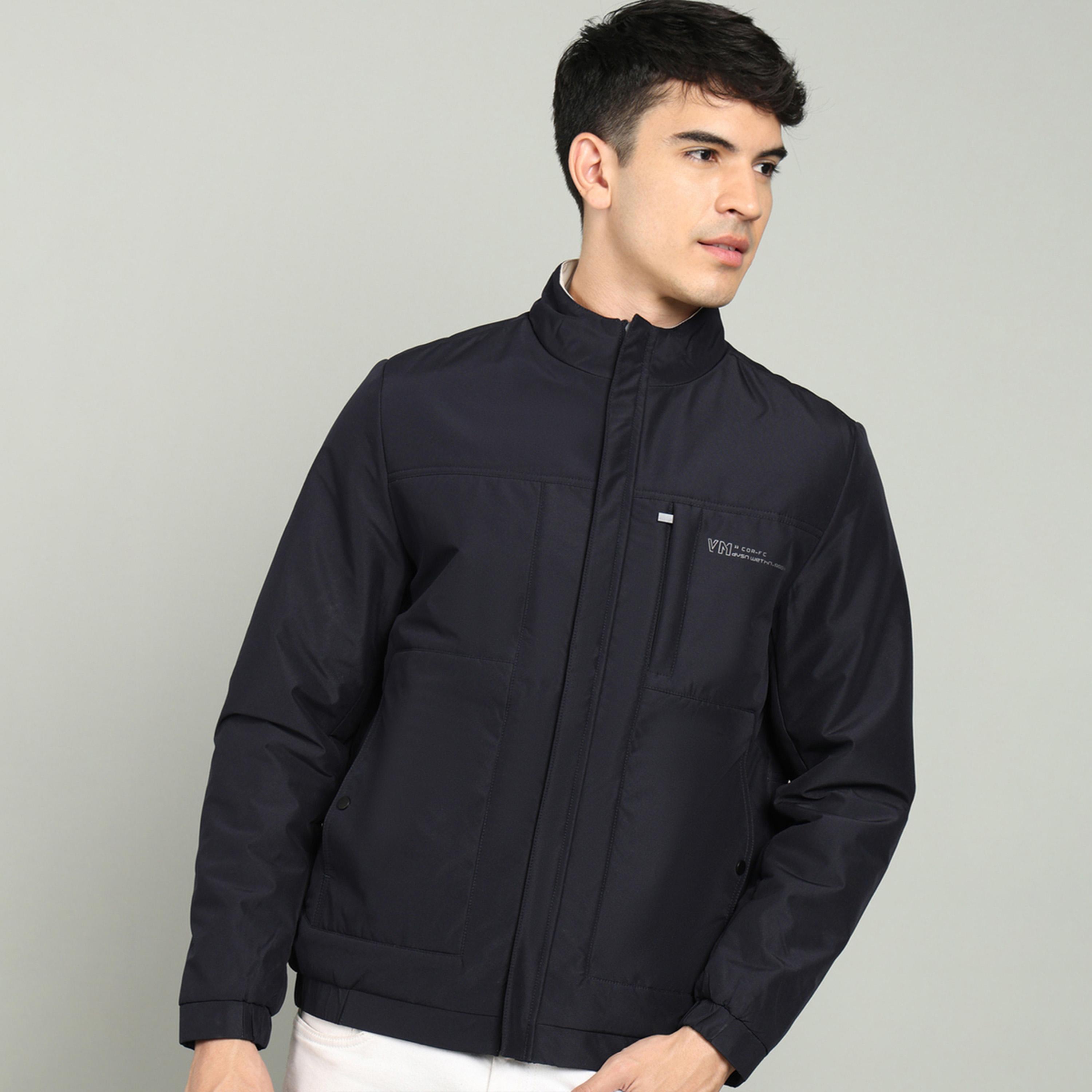 Fort Collins X Styli Front Zipper Textured Bomber Jacket-men-clothing-jacketsandblazers-jackets-image-1
