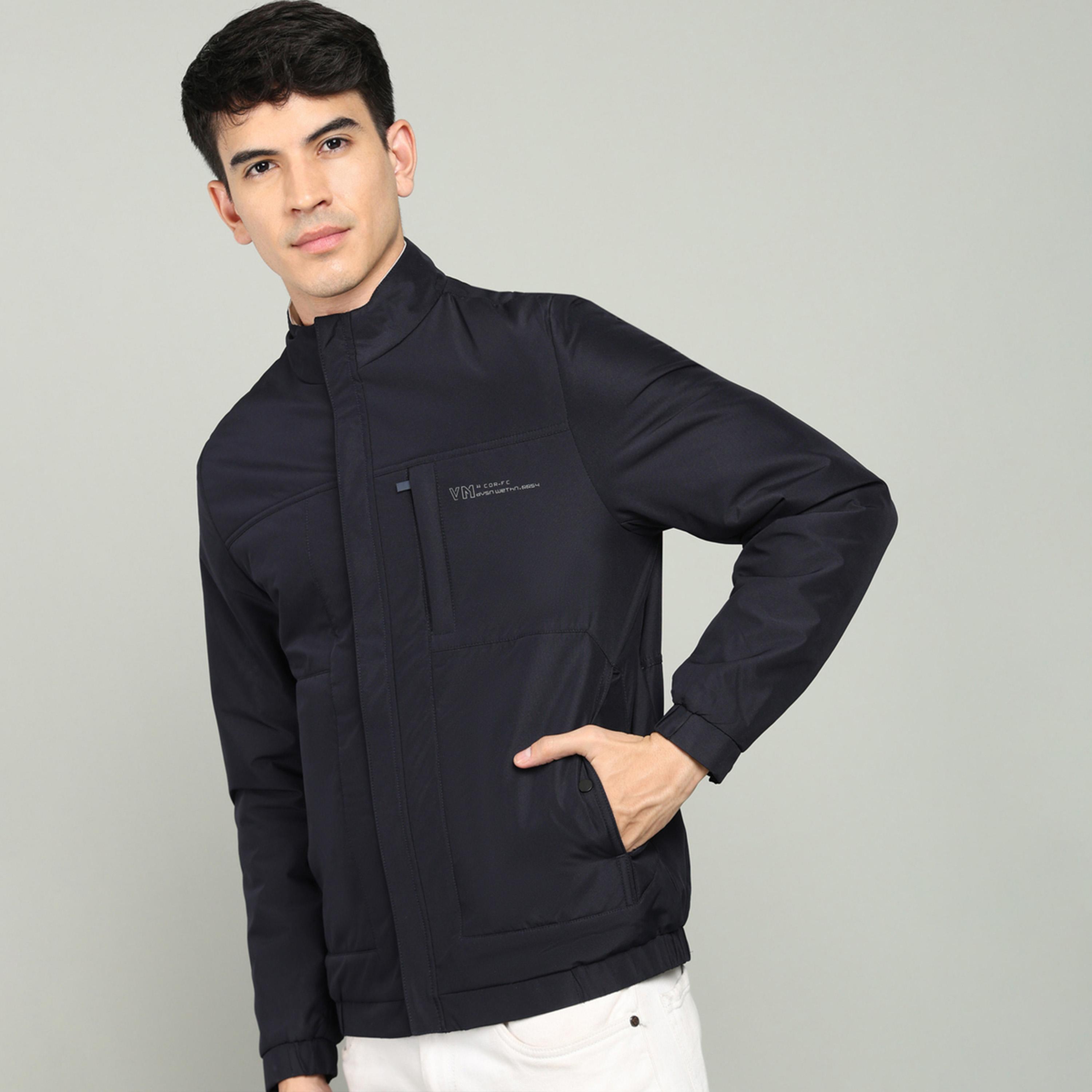 Fort Collins X Styli Front Zipper Textured Bomber Jacket-men-clothing-jacketsandblazers-jackets-image-2