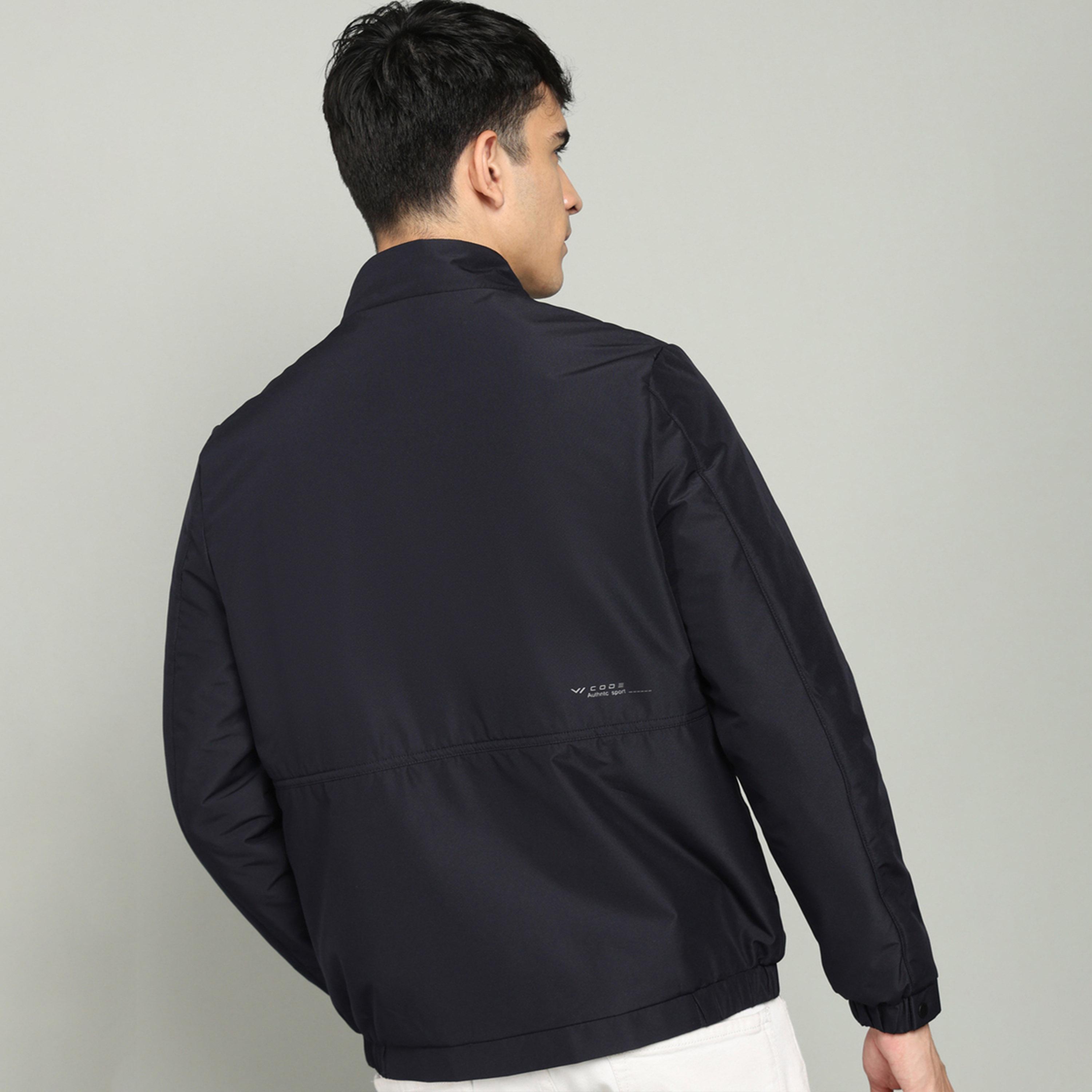 Fort Collins X Styli Front Zipper Textured Bomber Jacket-men-clothing-jacketsandblazers-jackets-image-4