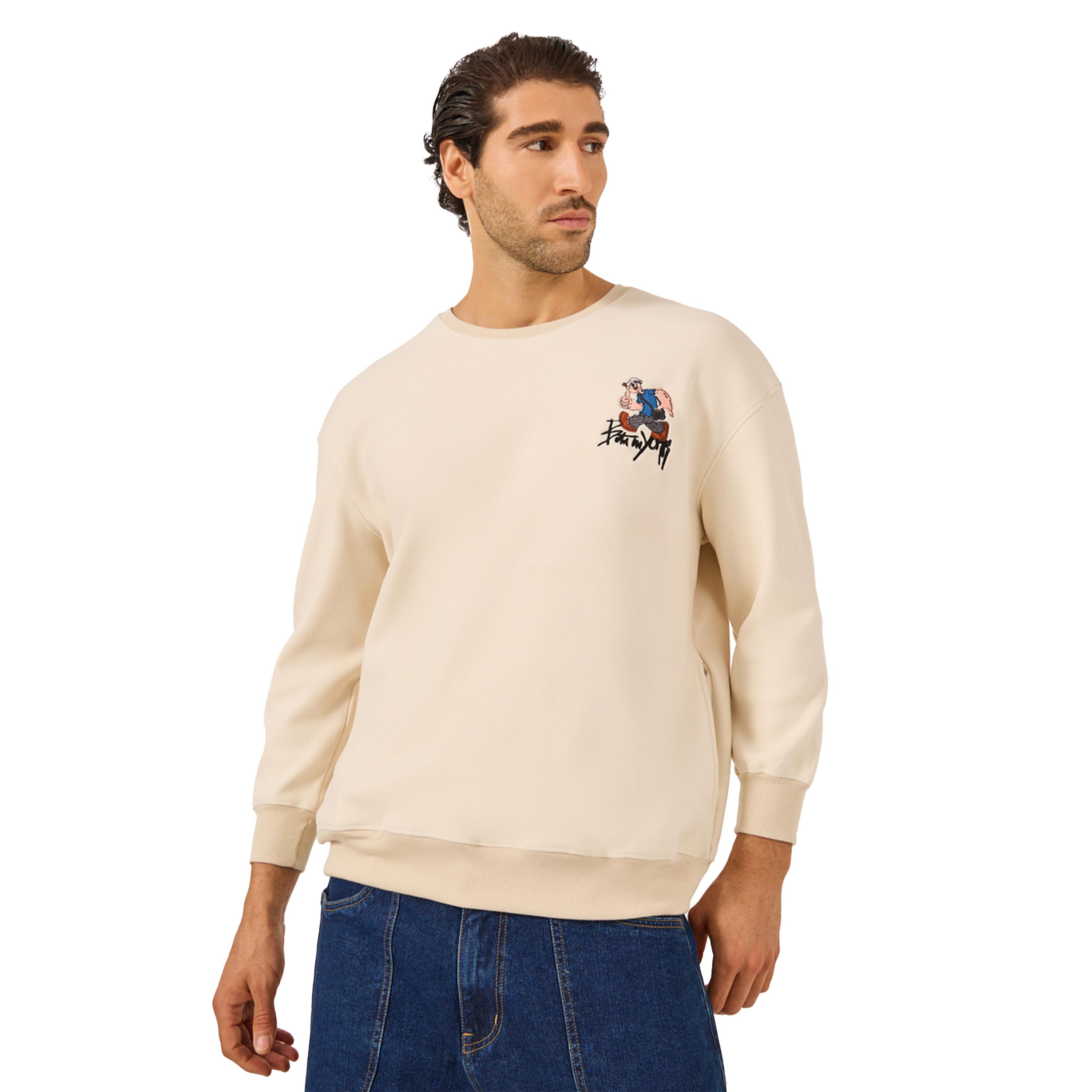 Fort Collins X Styli Embroidered Round Neck Oversized Sweatshirt-men-winterwear-hoodiesandsweatshirts-image-2