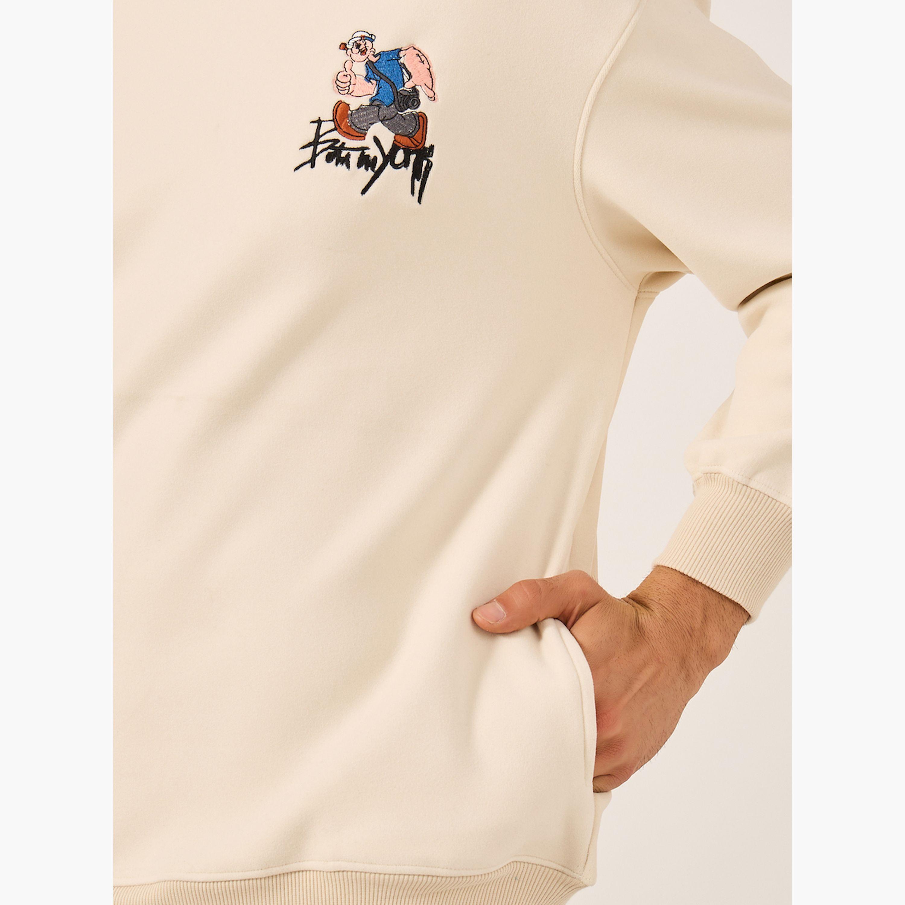 Fort Collins X Styli Embroidered Round Neck Oversized Sweatshirt-men-winterwear-hoodiesandsweatshirts-image-3