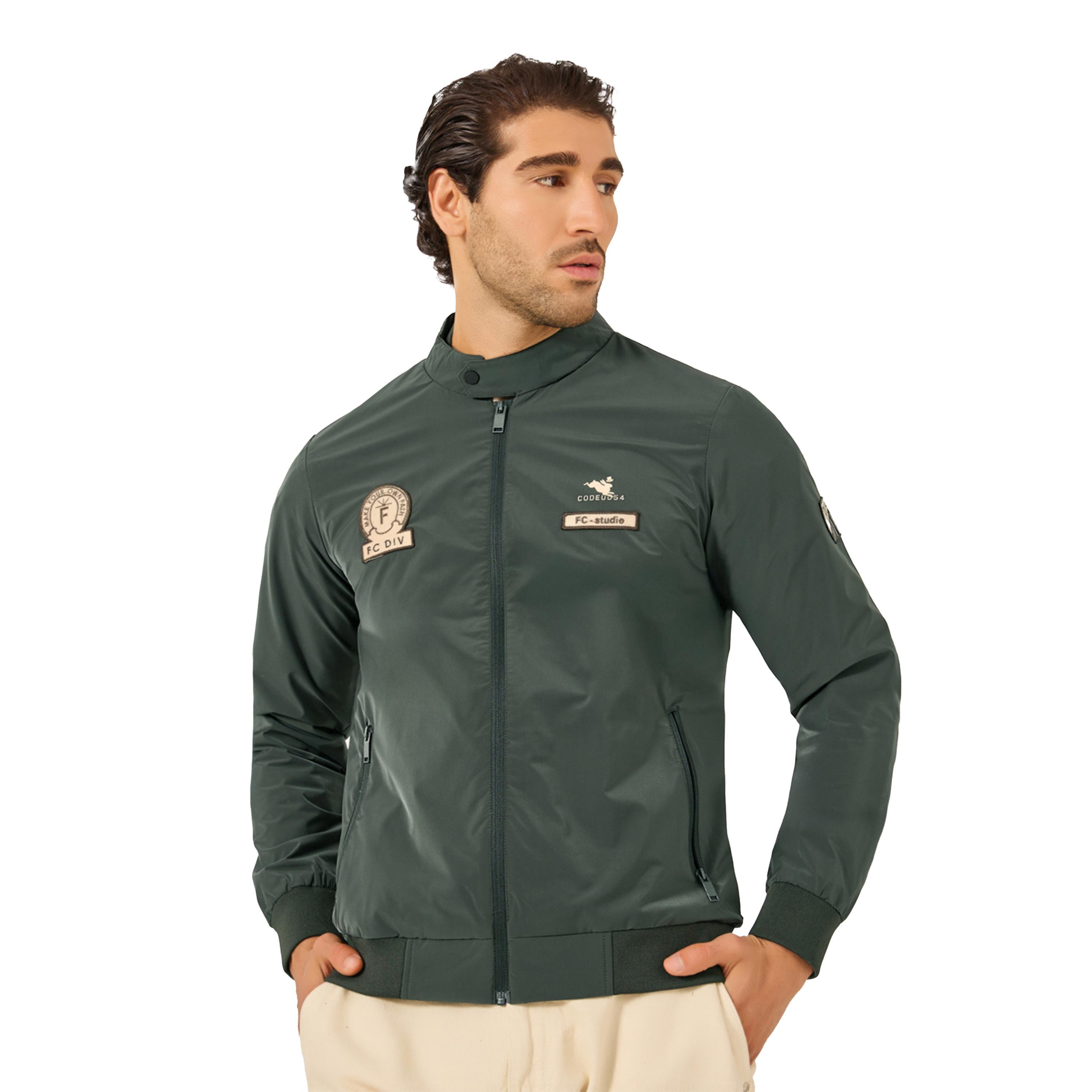 Fort Collins X Styli Regular Fit Zipped Jacket with Patch Detail-men-clothing-jacketsandblazers-jackets-image-1