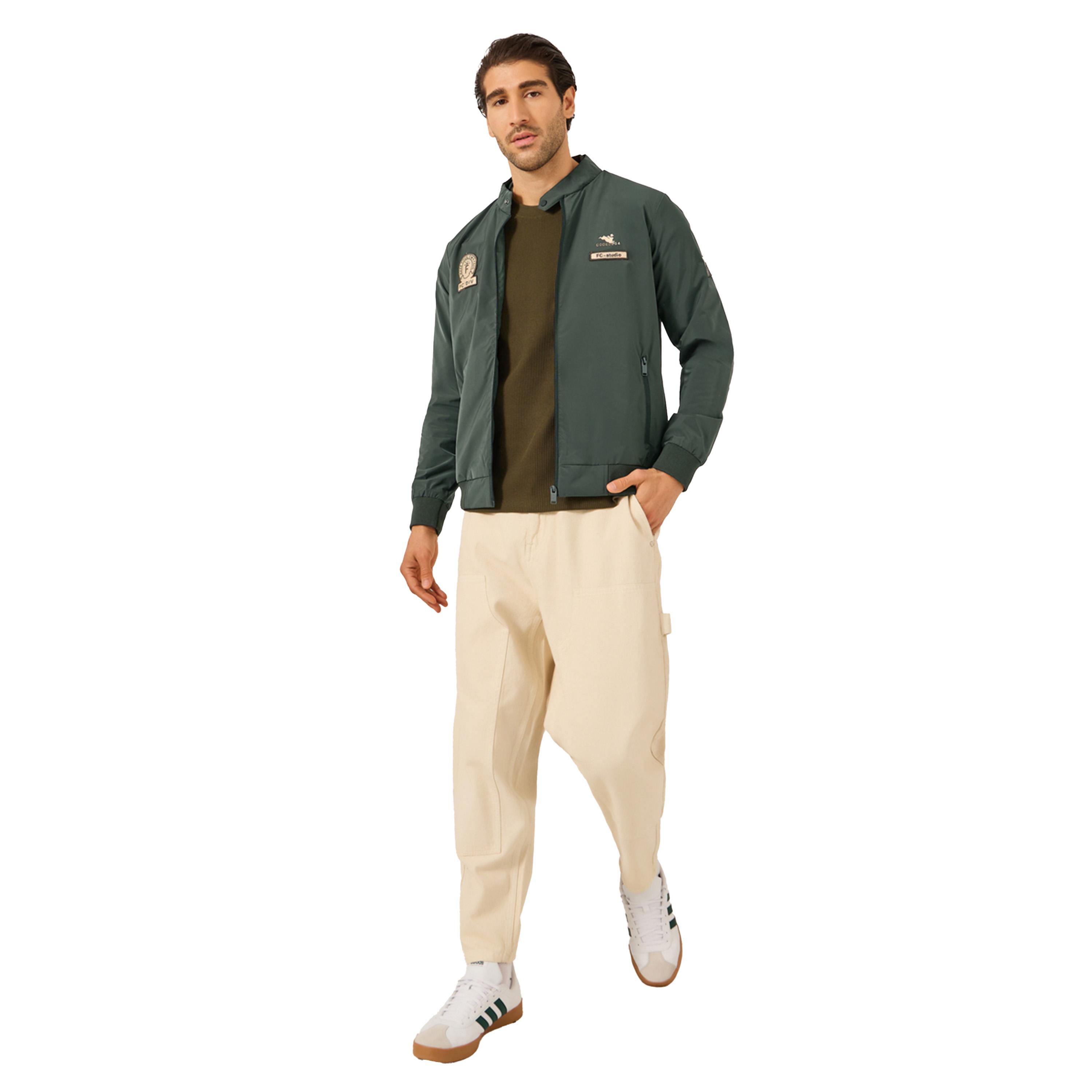 فورت كولينز × ستايلي - جاكيت بقصّة عادية وسحّاب وتفاصيل رقعة-men-clothing-jacketsandblazers-jackets-image-2