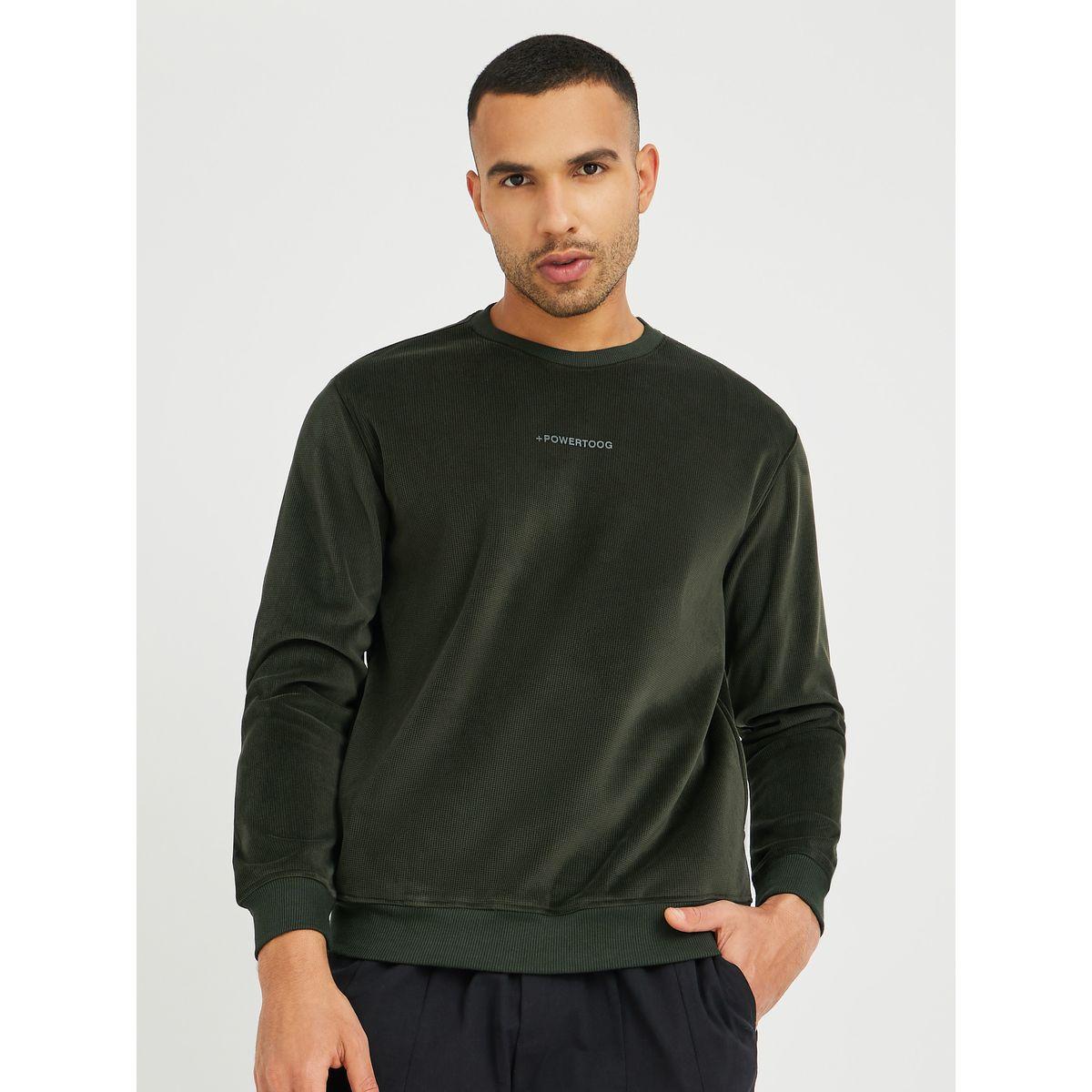 Fort Collins Slogan Print Round Neck Sweatshirt-men-winterwear-hoodiesandsweatshirts-image-1