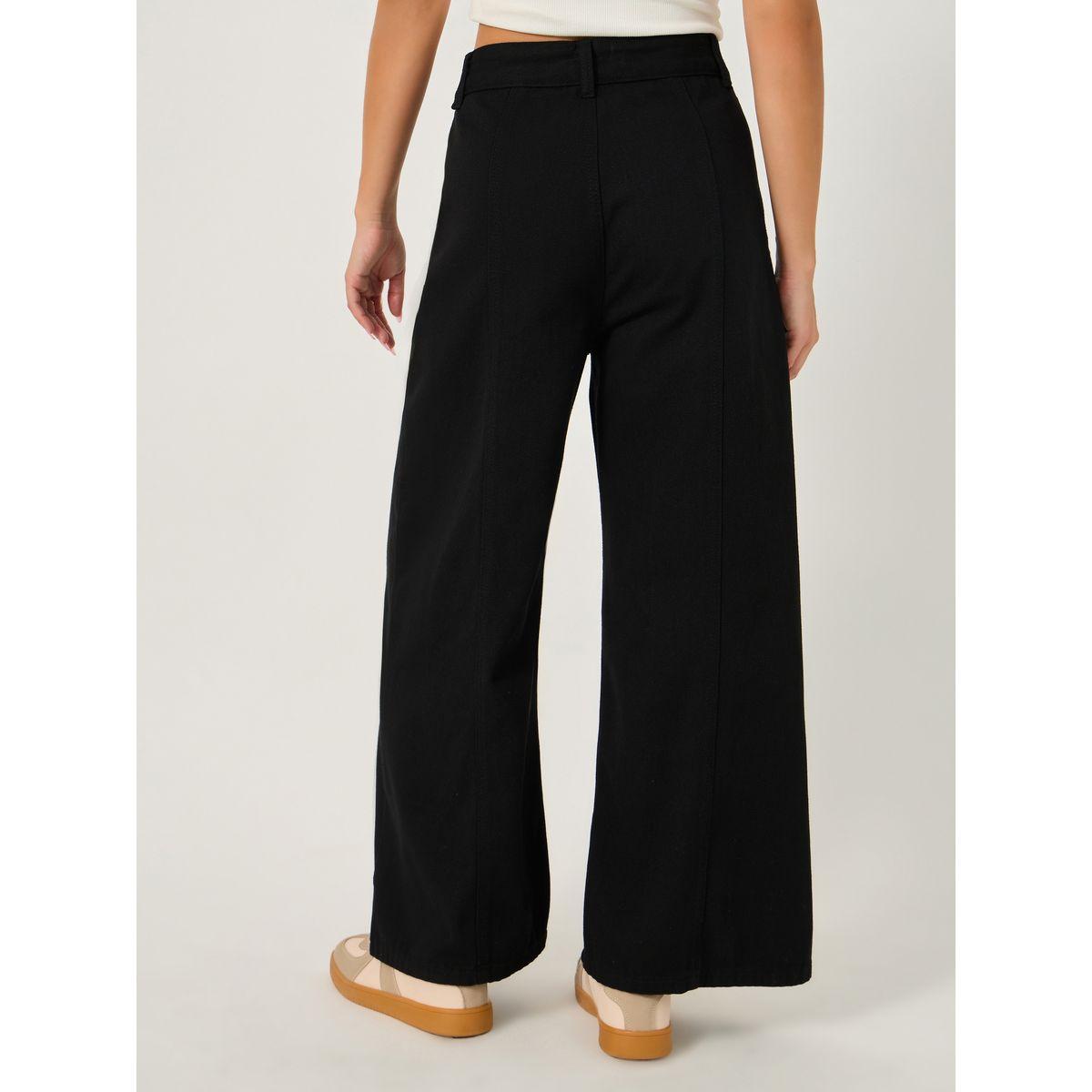 جينز واسع الأرجل مع تفاصيل كسرات وأزرار-women-clothing-bottoms-jeans-image-5