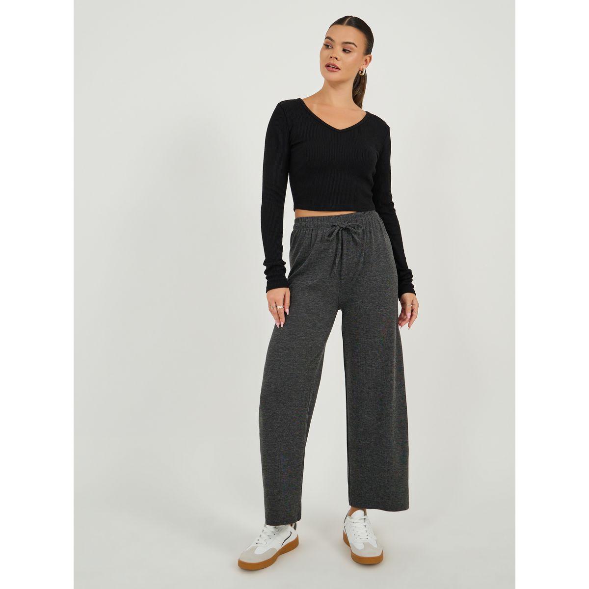 Solid Straight Leg Joggers with Drawstring-women-clothing-bottoms-joggers-image-1