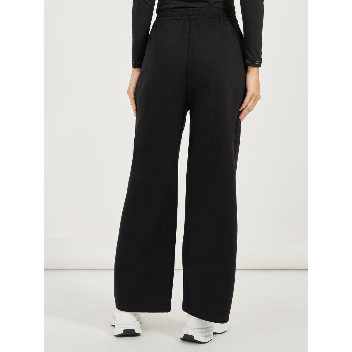 Styli Solid Wide Leg Joggers with Drawstring Detail-women-clothing-bottoms-joggers-image-4