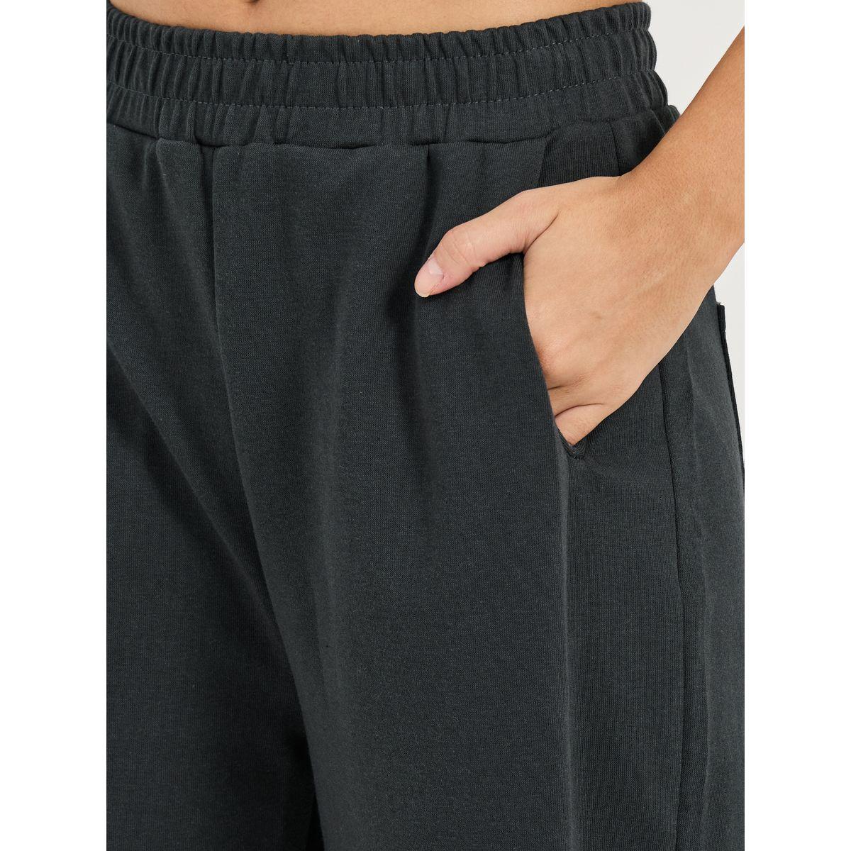جوغر سادة بأرجل واسعة وخصر مطاطي-women-clothing-bottoms-joggers-image-3